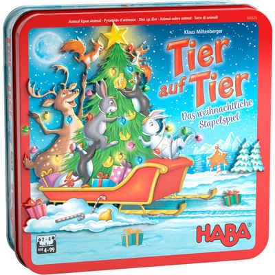 Haba Lernspielzeug Tier auf Tier - Das weihnachtliche Stapelspiel