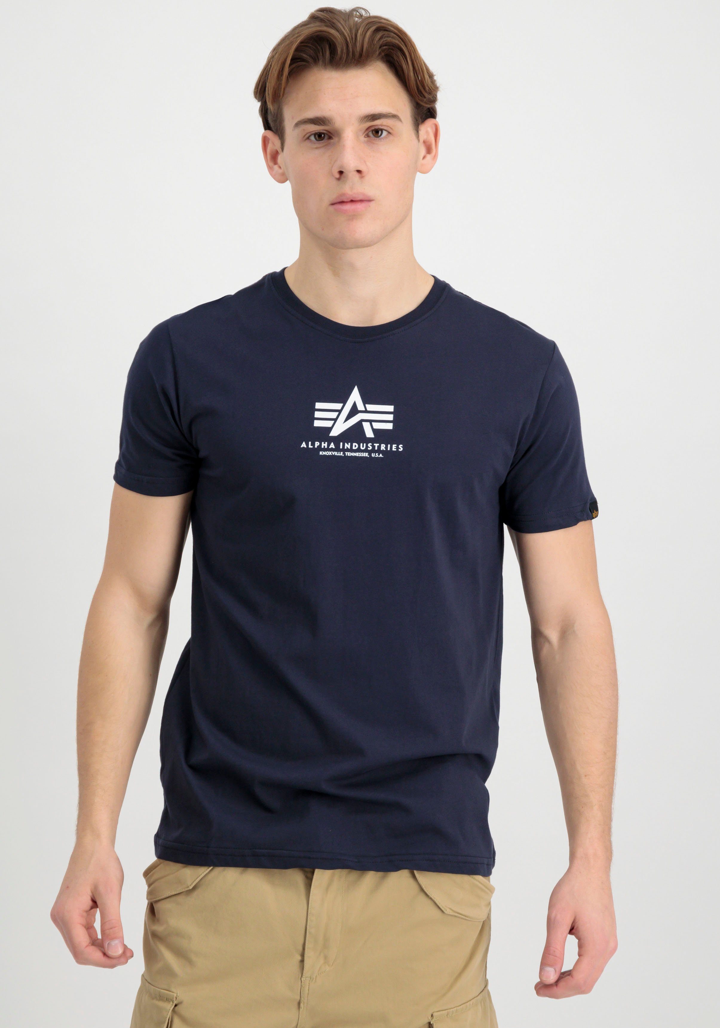 Alpha Industries Rundhalsshirt Basic T ML Baumwolle, regular fit