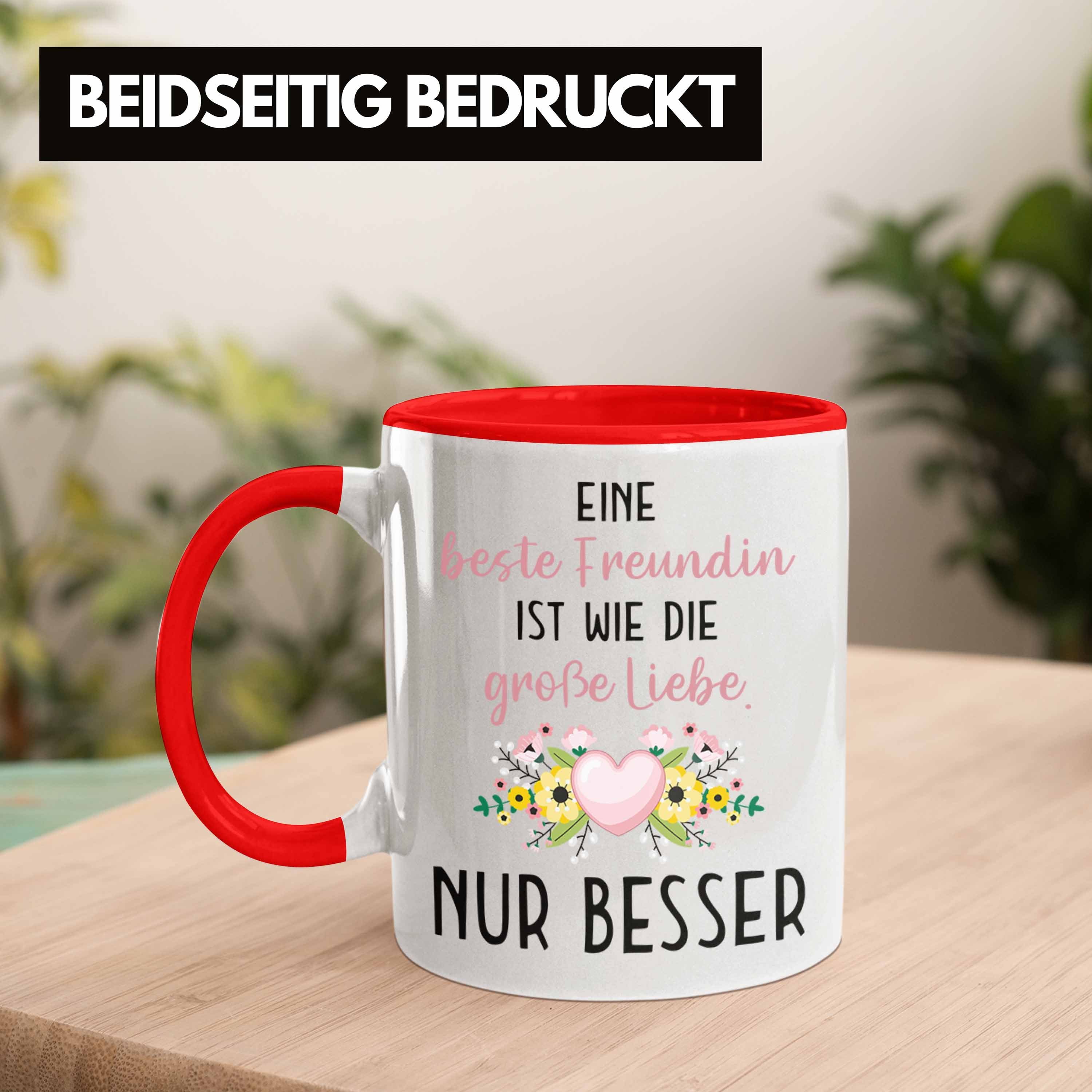Trendation Tasse Rot BFF Freundin Beste Freundin Wie Tasse Aller Geschenk Geburtstag Beste