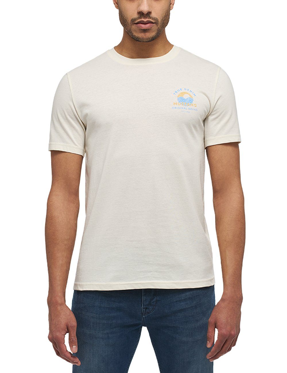 C Alex MUSTANG Style T-Shirt Print weiß