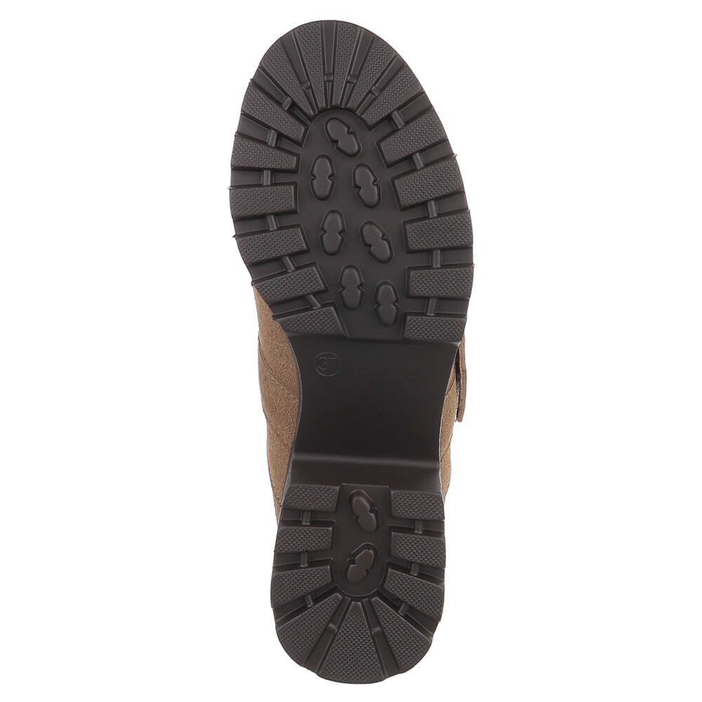 Ital-Design Damen Plateau Halbschuh mit Schnalle und Blockabsatz Slipper (92269352) Blockabsatz Mokassins in Hellbraun – Bild 3 von 5