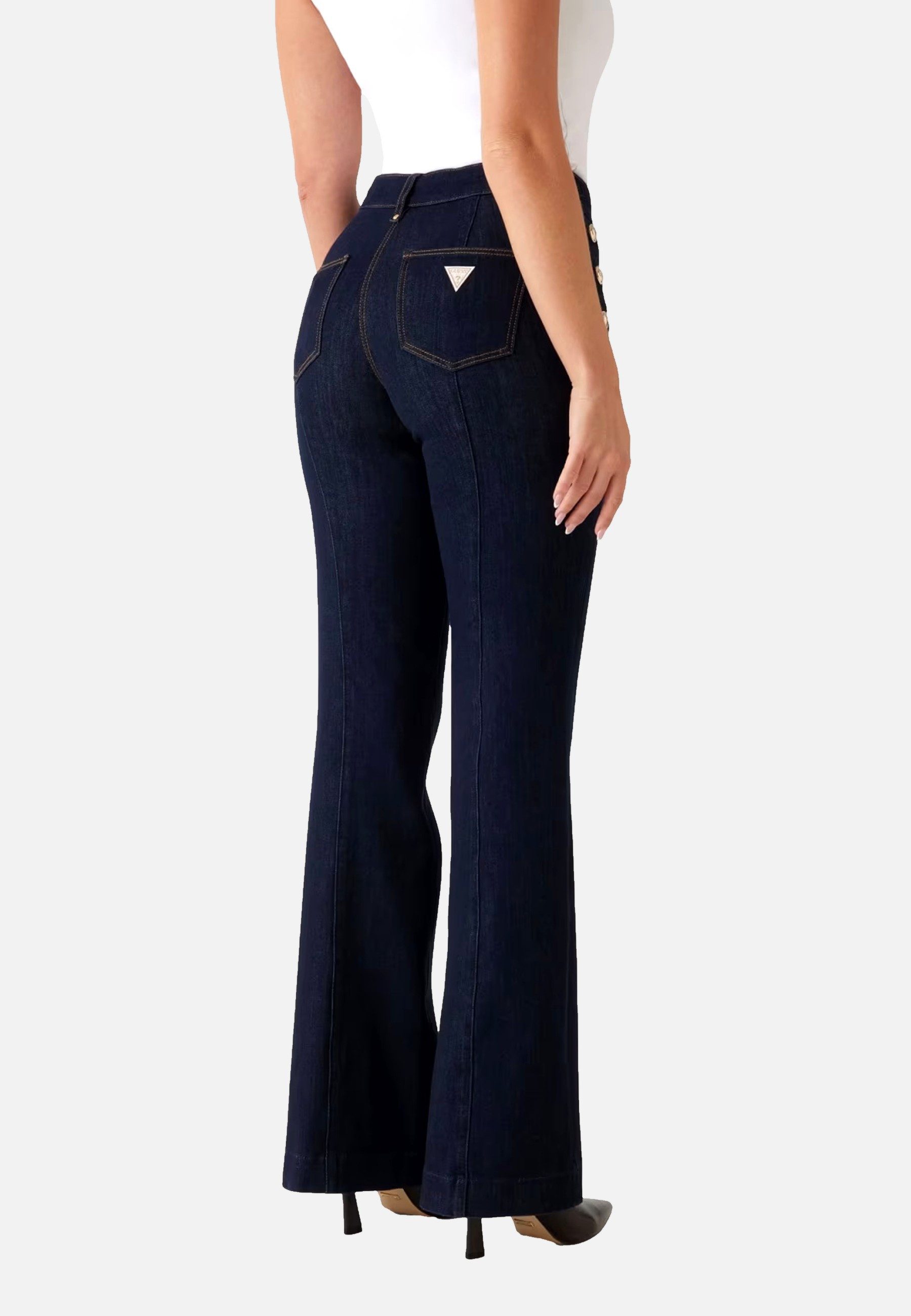 Guess 5-Pocket-Jeans Jeans New Faye lange Hose (1-tlg)