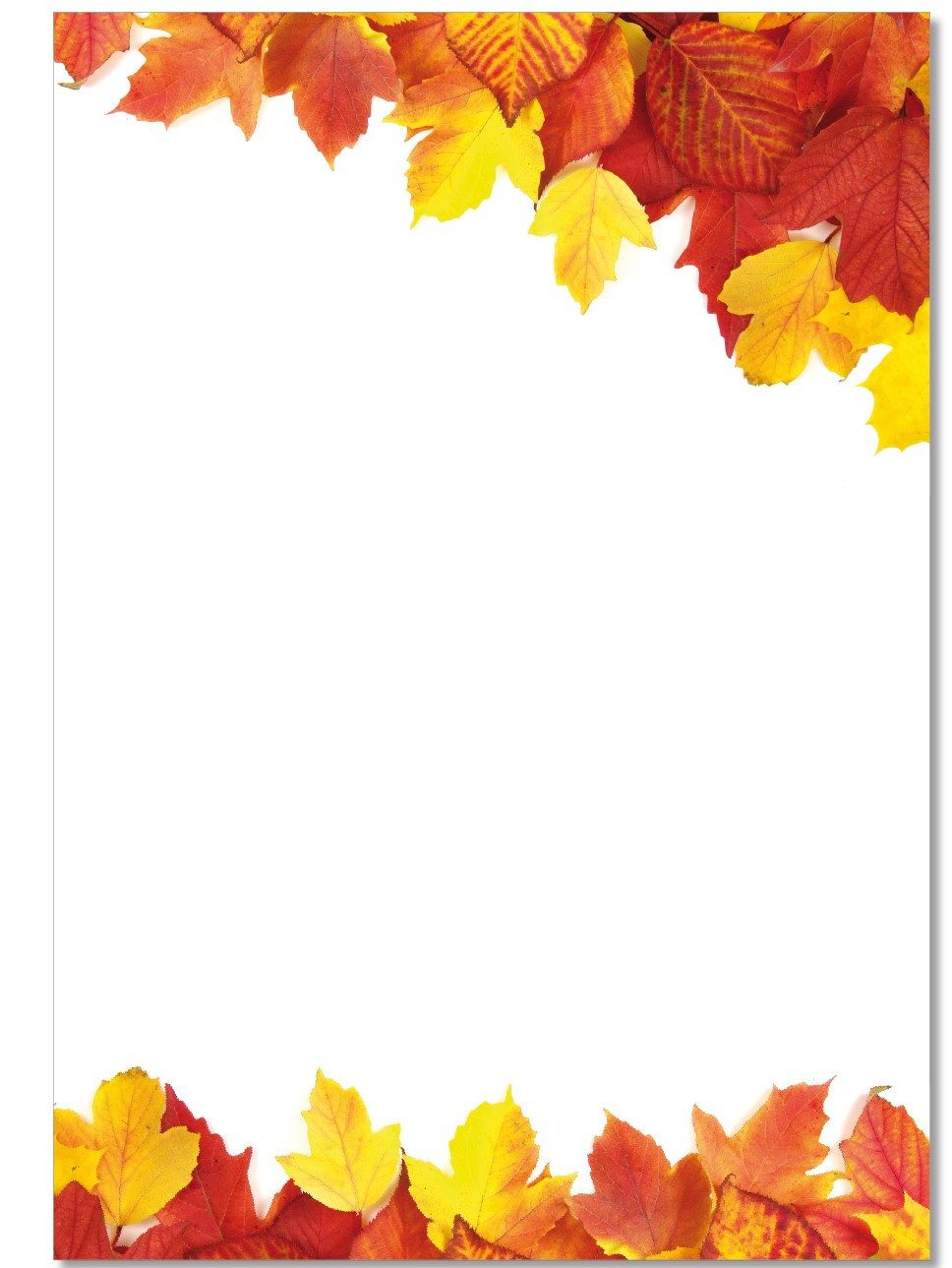 LYSCO Briefpapier Motivpapier Laubfall Blätter Blatt Herbst DIN A4 gut beschreibbar, herbstliches Flair, für alle Drucker geeigent.