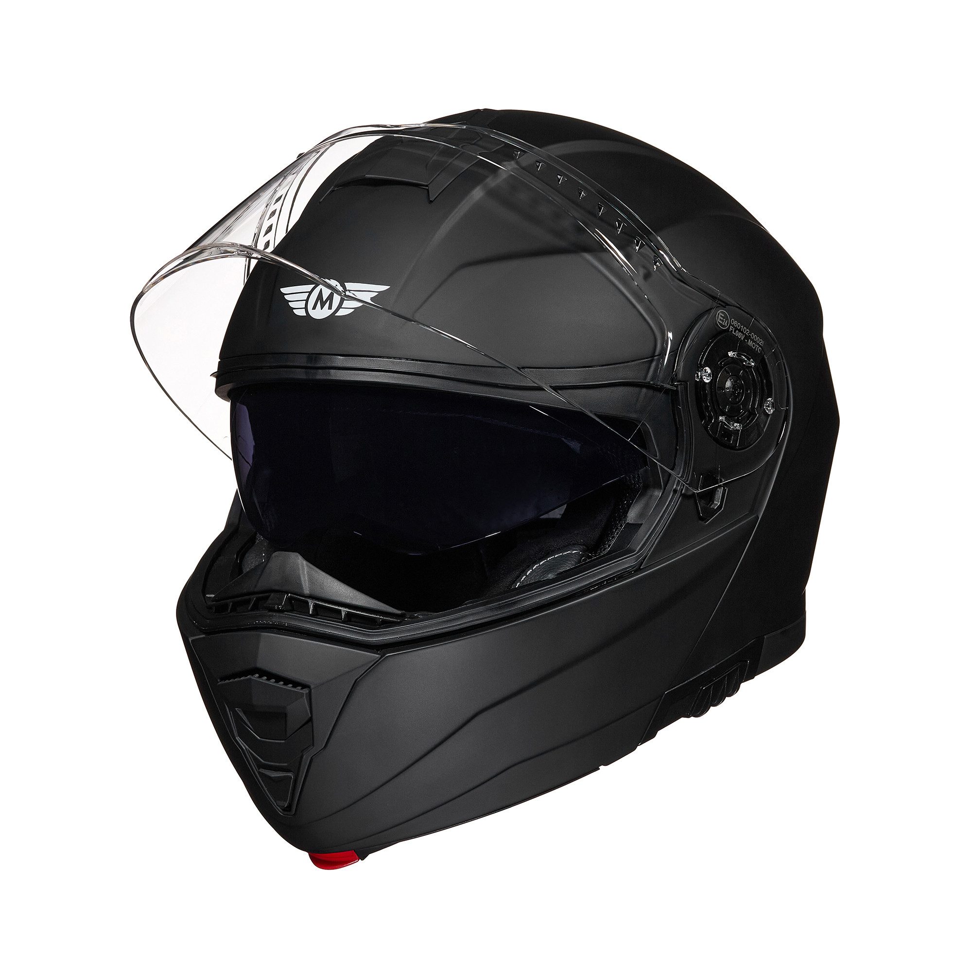 MOTO HELMETS Motorradhelm F-19, Helm für Motorrad, Roller & Scooter, Schnellverschluss, nur 1550g