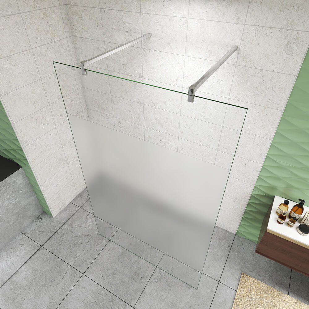 Thumbnail - duschspa Duschwand 200cm 10mm Duschwand Duschtrennwand Walk in Dusche Glaswand, Einscheibensicherheitsglas, (Set), Glas