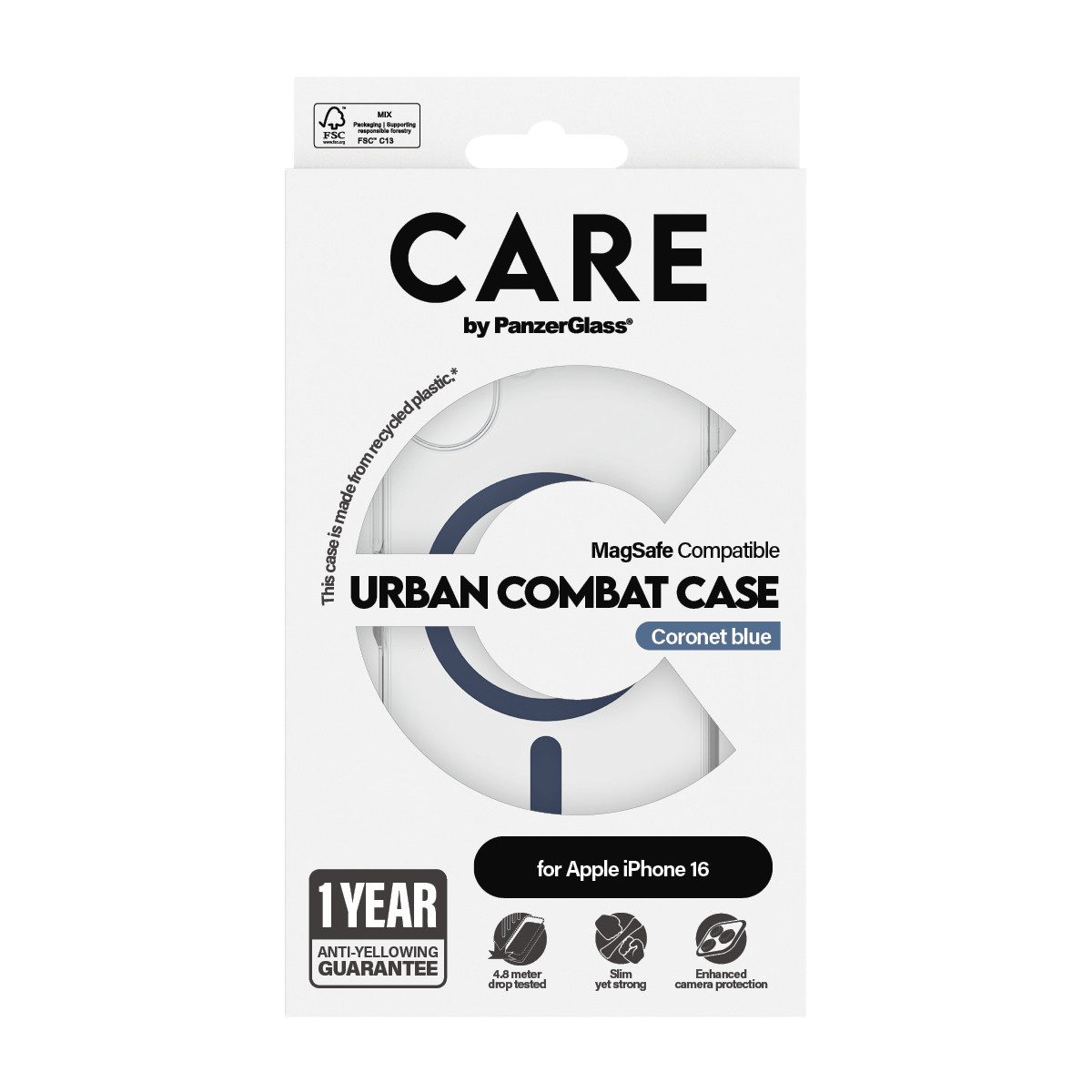 CARE by PanzerGlass Handyhülle Urban Combat Case für Apple iPhone 16, Backcover, Schutzhülle, Handyschutzhülle, Case, Schutzcase, stoßfest