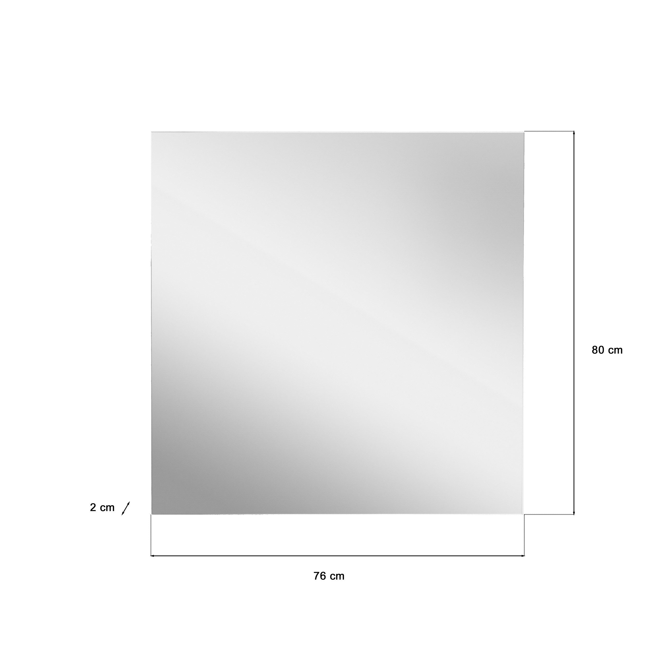 xonox.home Garderobenspiegel, Eiche Nachbildung Spiegelfläche Modern 76x80x günstig online kaufen