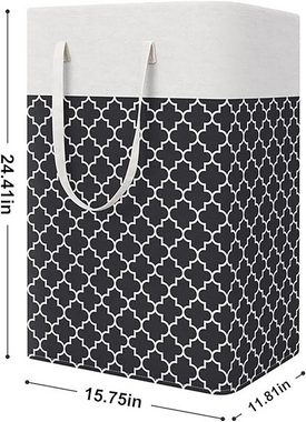 BlauCoastal Wäschekorb Großer Wäschekorb mit Griff, 75L Organizer Körbe Aufbewahrung (1 St., faltbarer Wäschesack aus Stoff), 40x30x60cm (L x B x H)