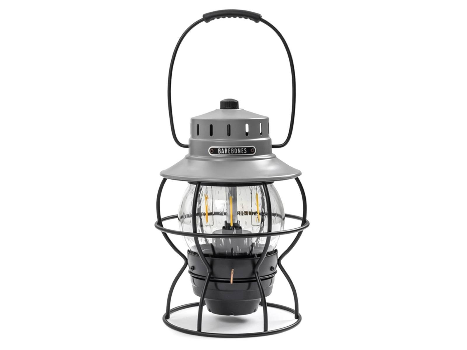 Barebones Laterne "Railroad Lantern" Camping, Vintage-Retro Look, mit Akku aufladbar, LED-Laterne im Vintagestil, Retro Look, dimmbar