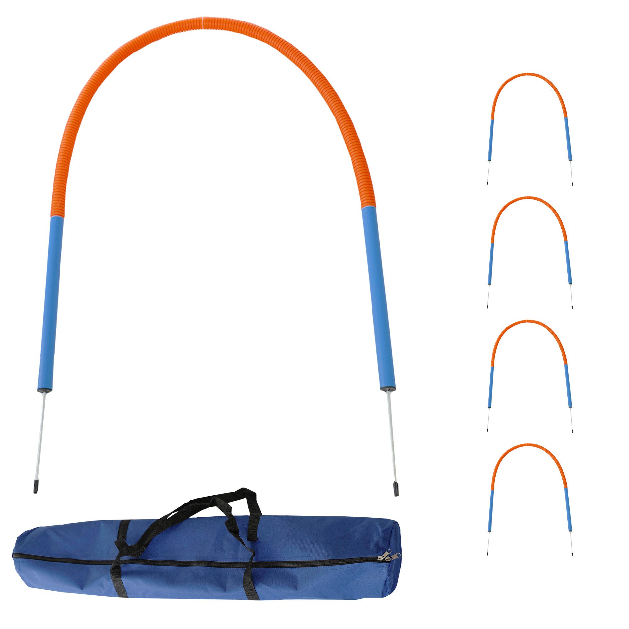 6 NADAC Hoopers boog met standaard (blauw), VDH conform, fun-hoopers 6 NADAC Hoopers boog met standaard (blauw), VDH conform, fun-hoopers