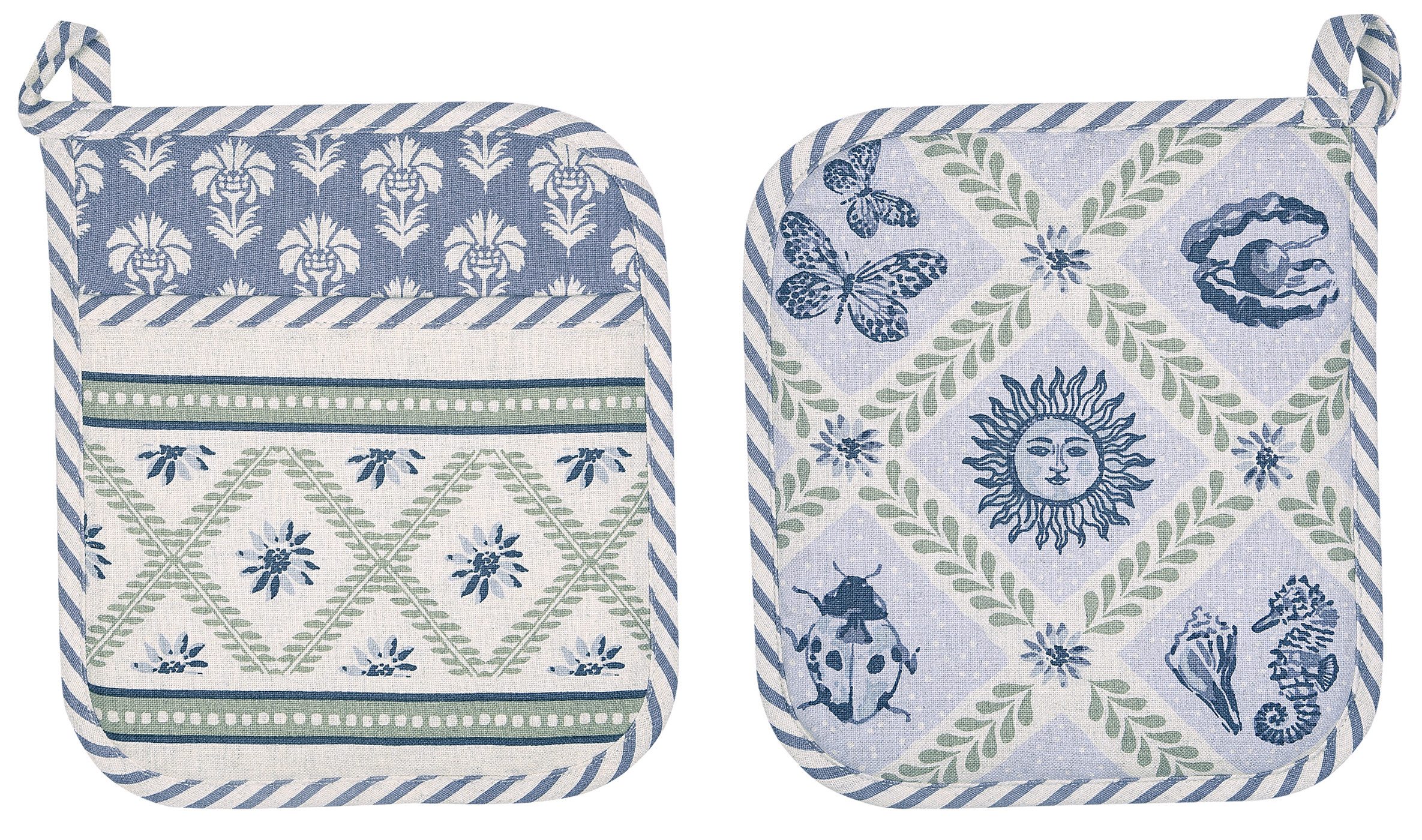 Ulster Weavers Topflappen Coastal Treasures, (1-tlg., 1-teilig), 1x Topflappen hitzebeständig wattiert Pfannen Untersetzer ca.21x21cm