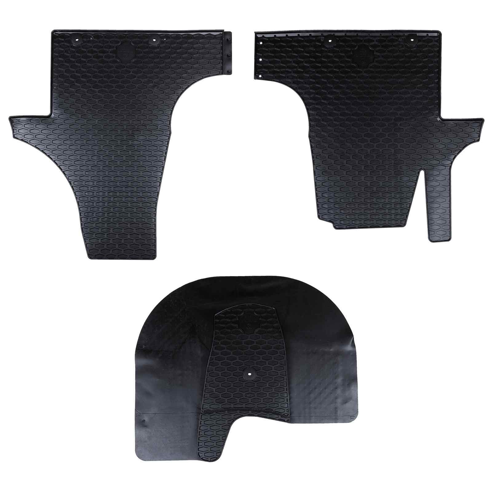 vidaXL Auto-Fußmatten Autofußmatte 3 pcs Schwarz Geeignet für VW T5 2010-2015 Gummi (3 St)