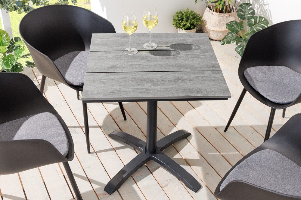 riess-ambiente Gartentisch DESIGNO 70cm schwarz / grau (Einzelartikel, 1-St günstig online kaufen