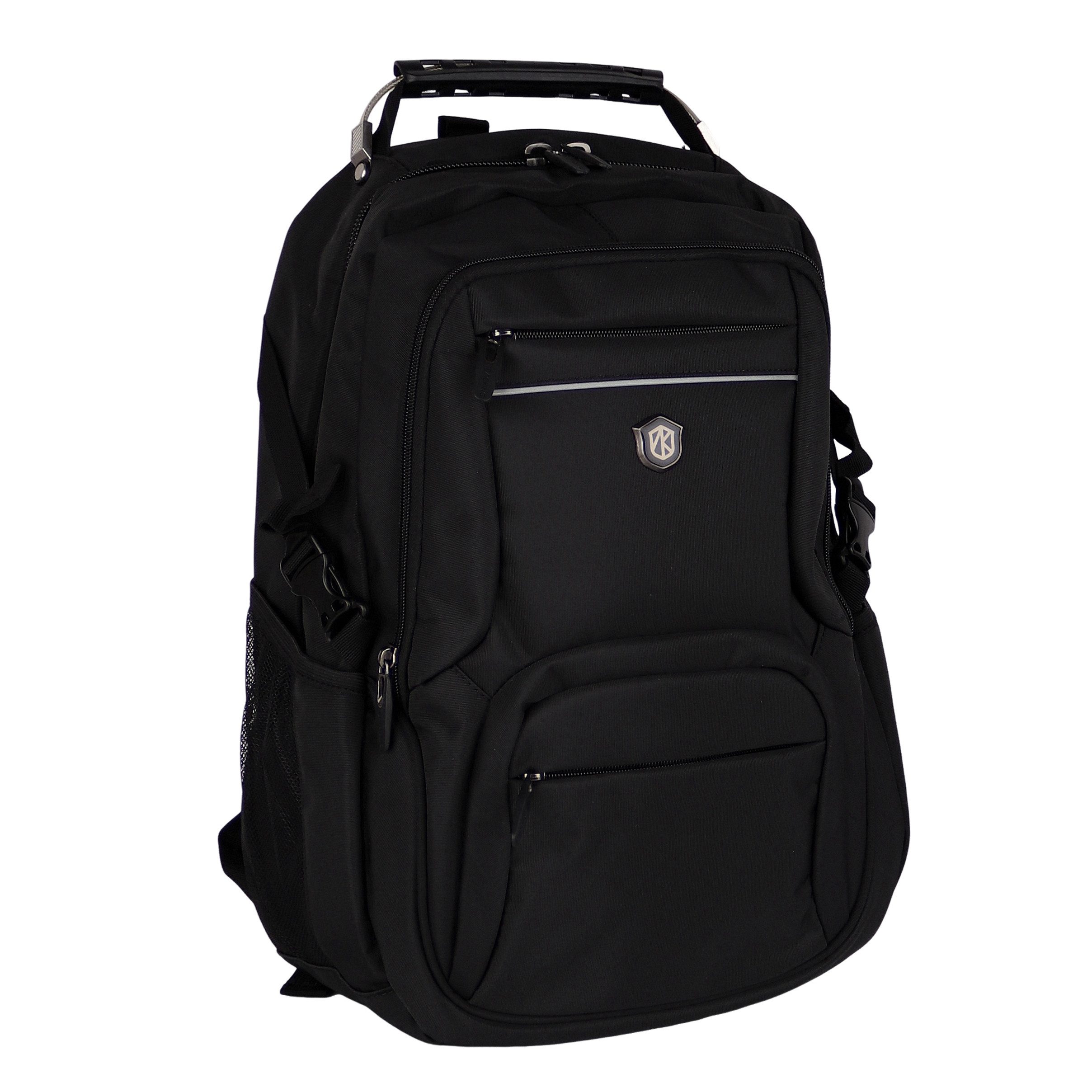 Aoking Notebook-Rucksack Herren Rucksack Business, Tagesrucksack, (ca.32x45x15cm), trapazierfähig, edel schwarz, mit Laptopfach & vielen Taschen