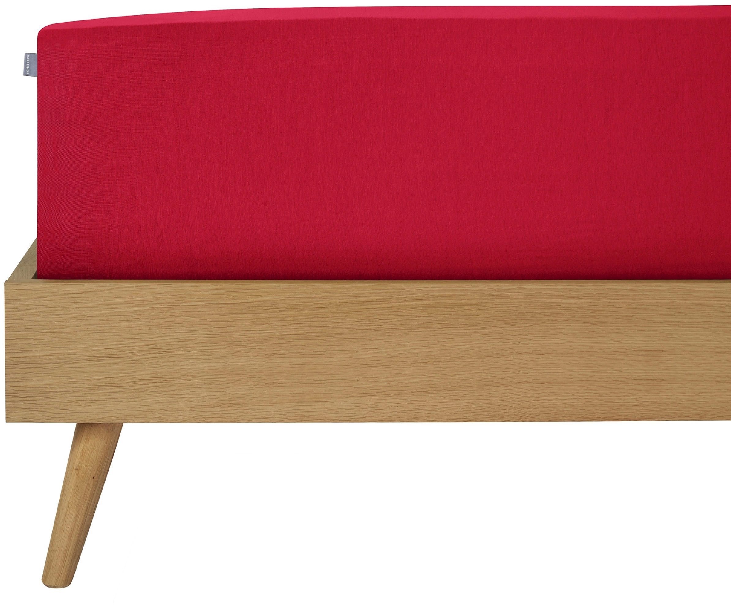 Schiesser Spannbettlaken Jessi aus 100% Baumwolle, Jersey, Gummizug: rundum, (1 Stück), für Matratzen bis zu 22 cm Höhe, MADE IN GREEN by OEKO-TEX®