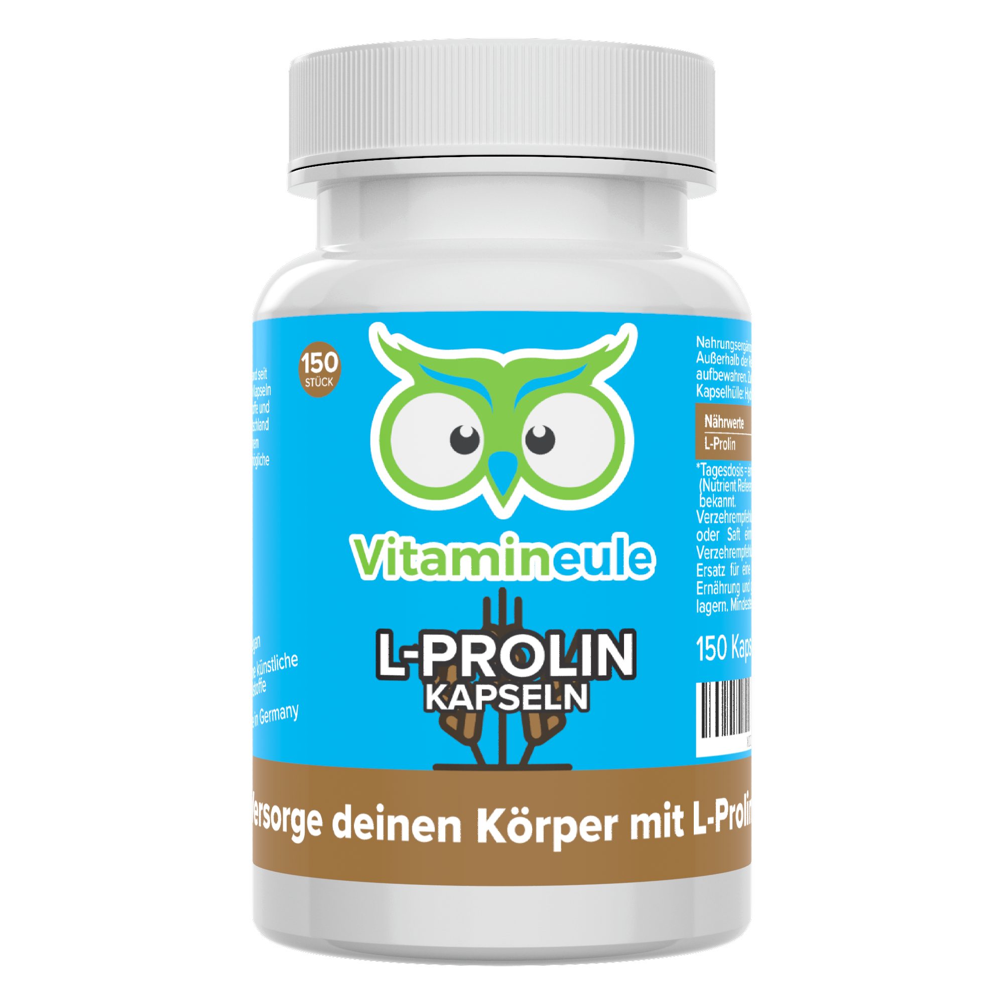 Vitamineule L-Prolin Kapseln mit 500 mg L-Prolin - Kapsel