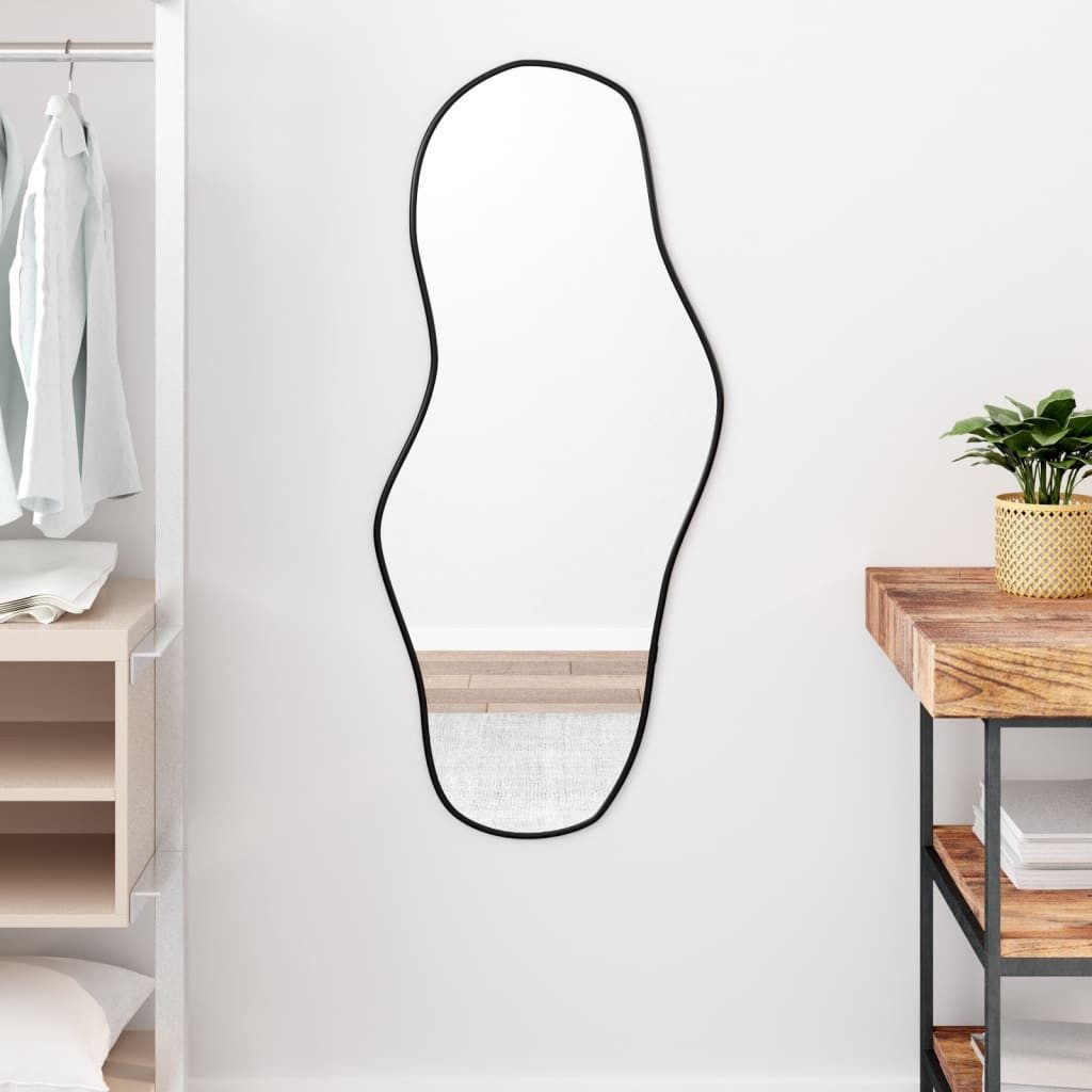 vidaXL Spiegel 100 x 45 cm Wandspiegel Schwarz 100x45 cm
