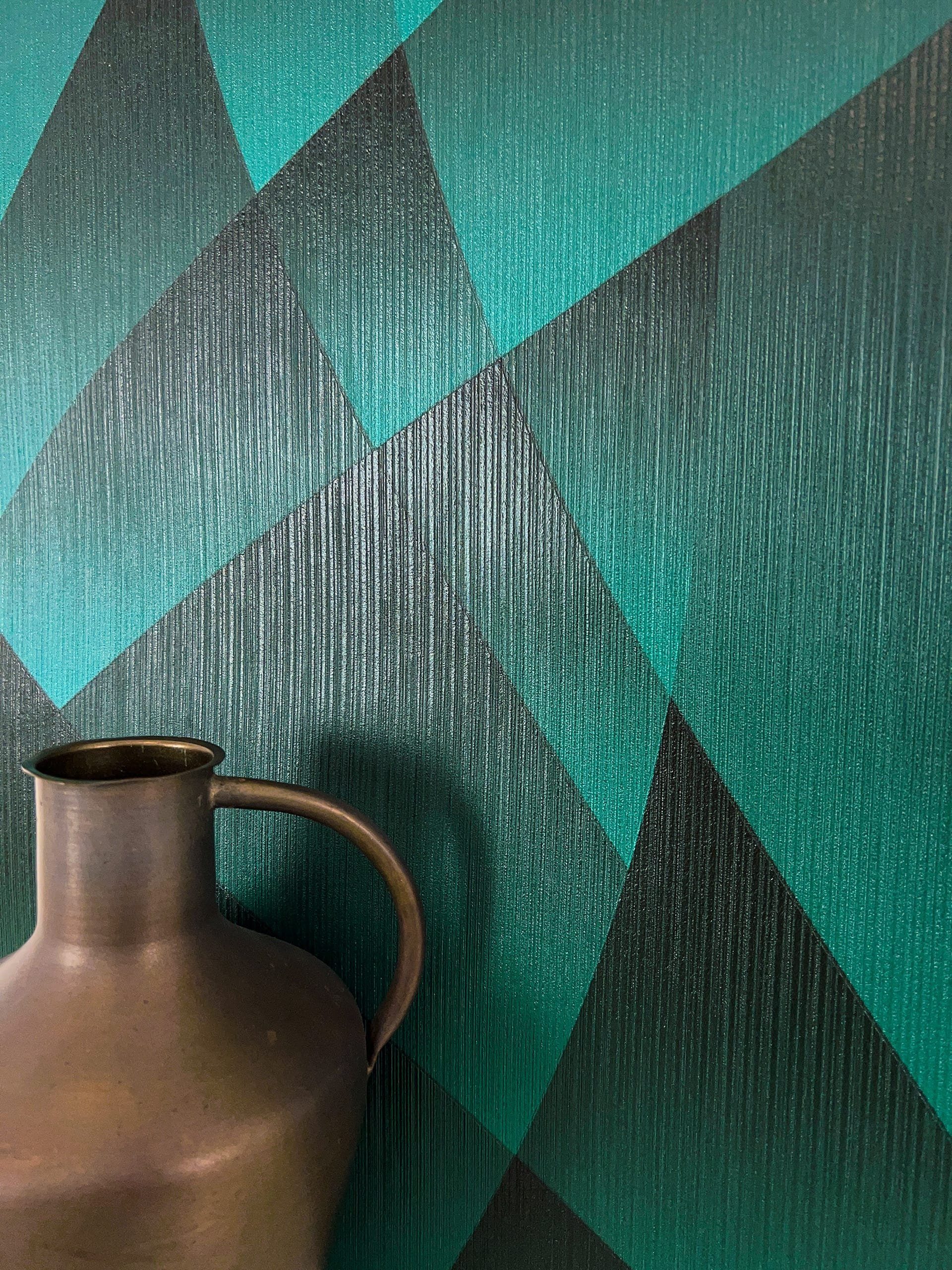 Newroom Vliestapete, Grün Tapete Modern Grafik günstig online kaufen