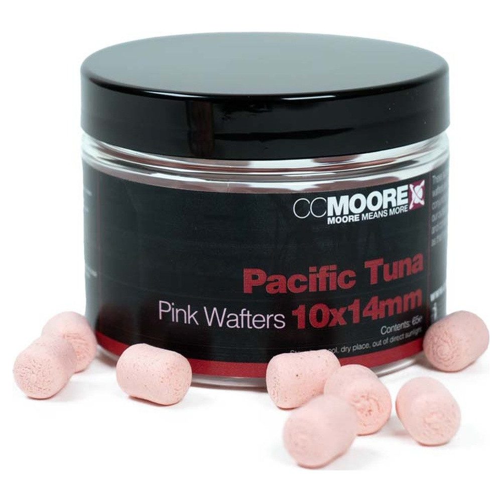 CC Moore Fischboilies Pacific Tuna Pink Dumbell Wafters 10X14mm (65)