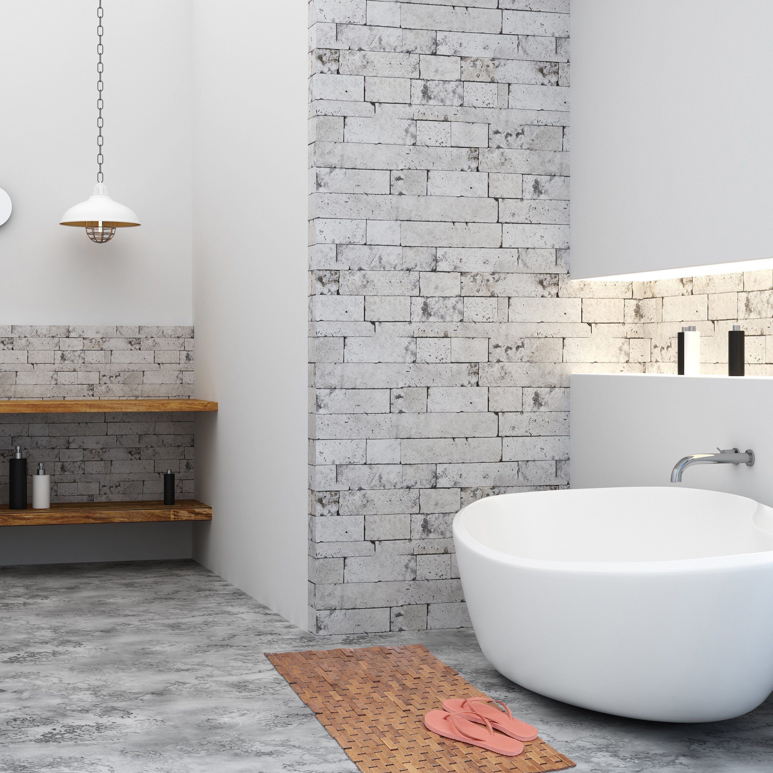 relaxdays Badematte Bambusmatte 50x80 cm, Höhe 5 mm, Bambus, natur günstig online kaufen