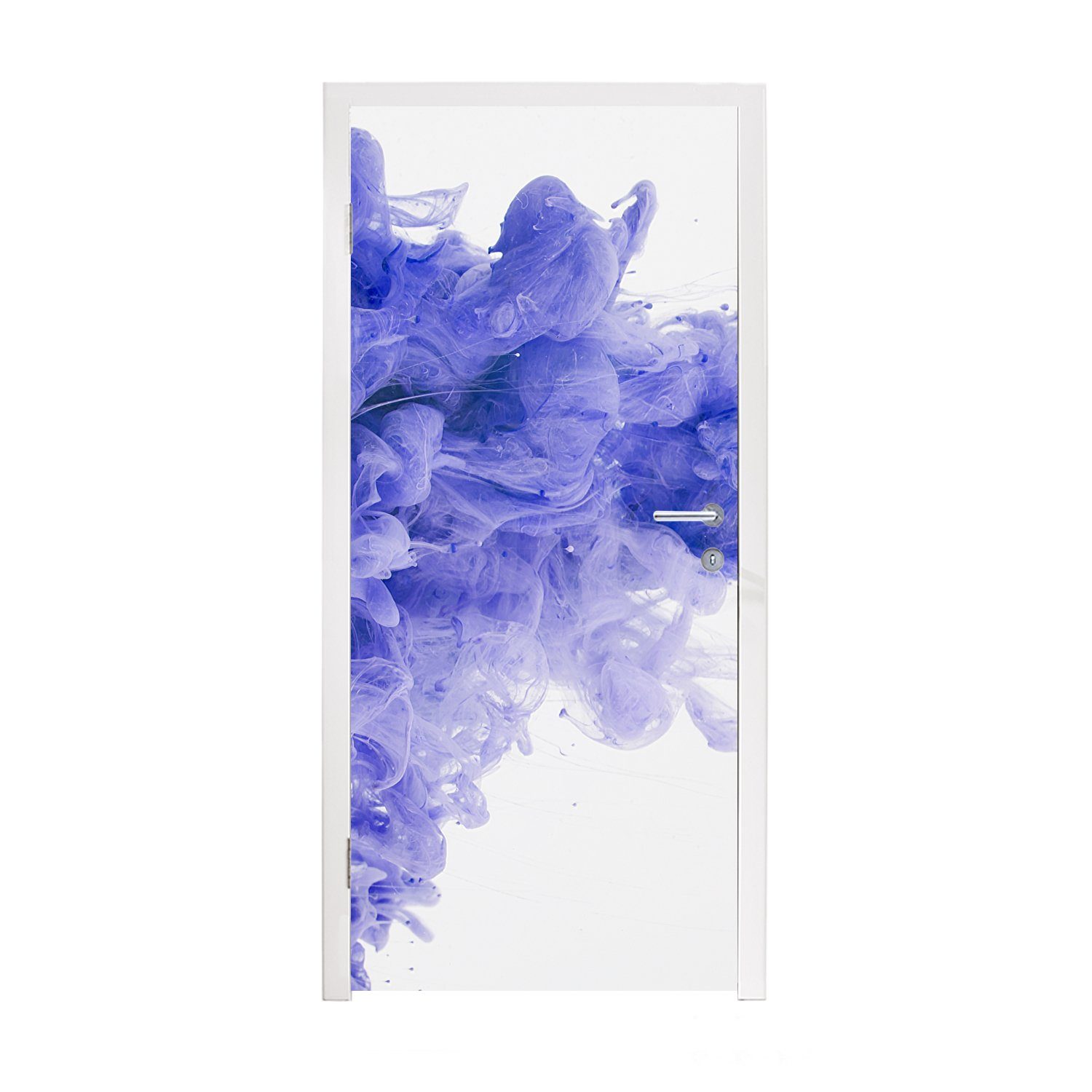 MuchoWow Türtapete Tinte - Lila - Abstrakt, Matt, bedruckt, (1 St), Fototapete für Tür, Türaufkleber, 75x205 cm | Türtapeten