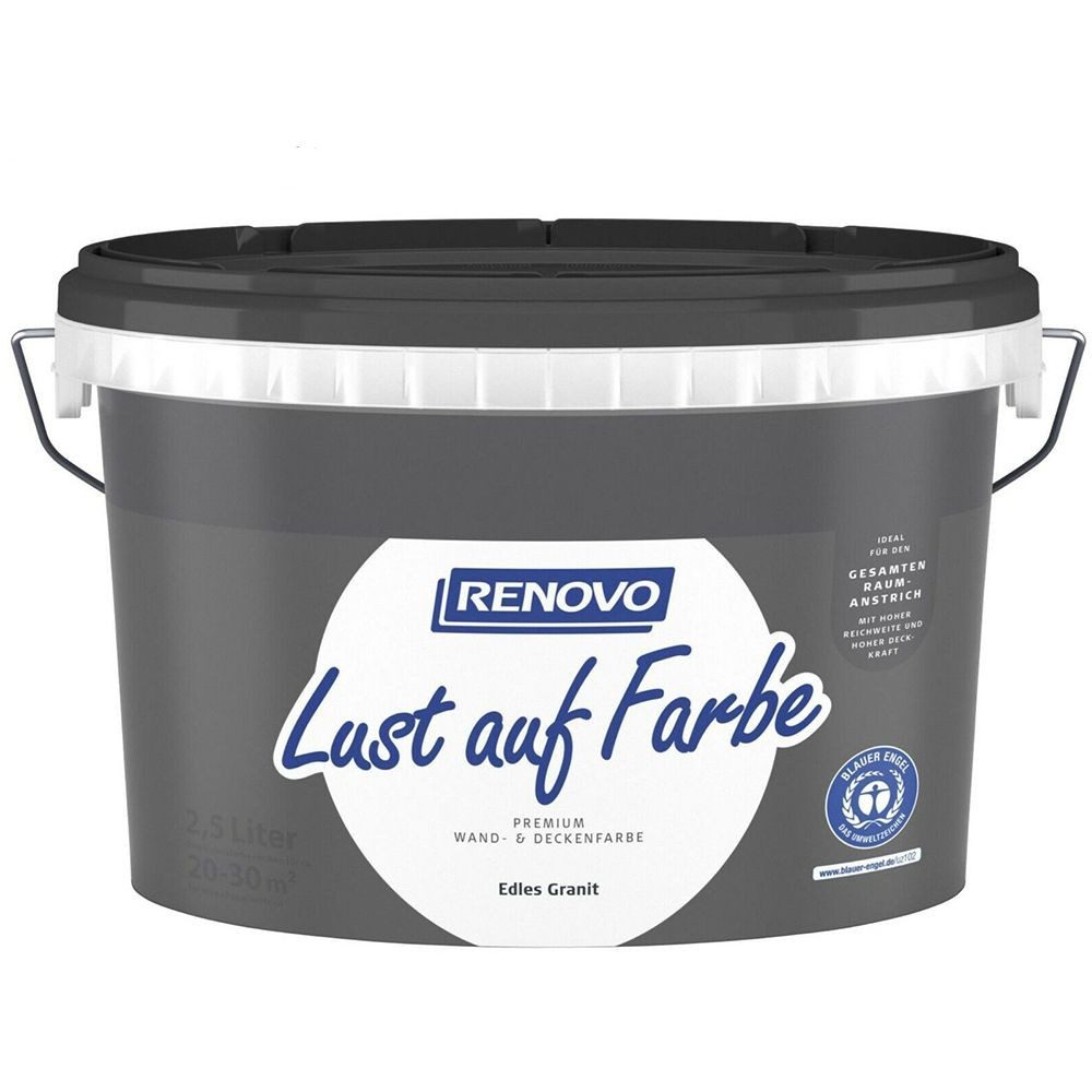 Renovo Wandfarbe Renovo Wand- und Deckenfarbe Lust auf Farbe matt 2,5 Ltr. Edles Granit