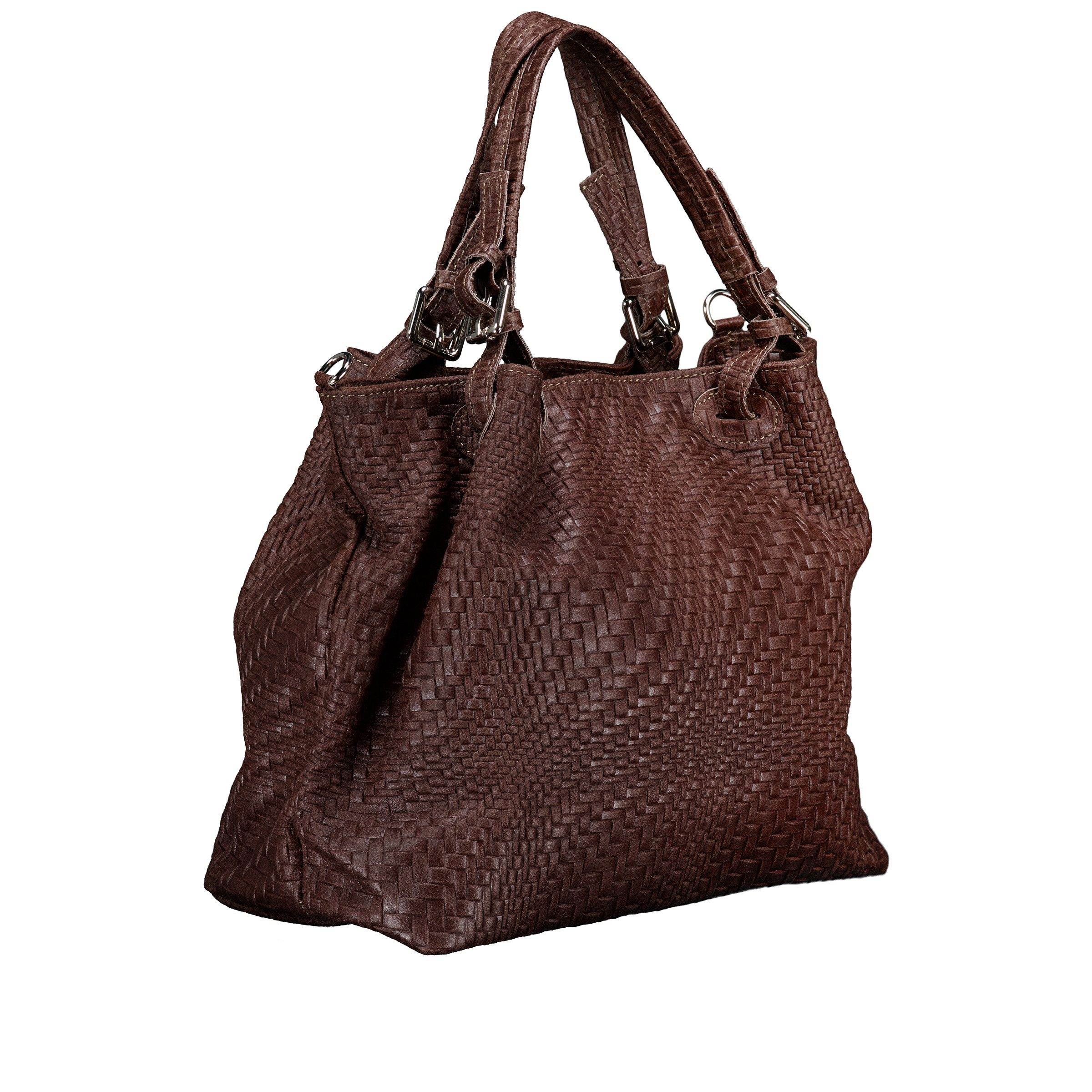 Hausfelder Manufaktur Handtasche Flechtprägung günstig online kaufen