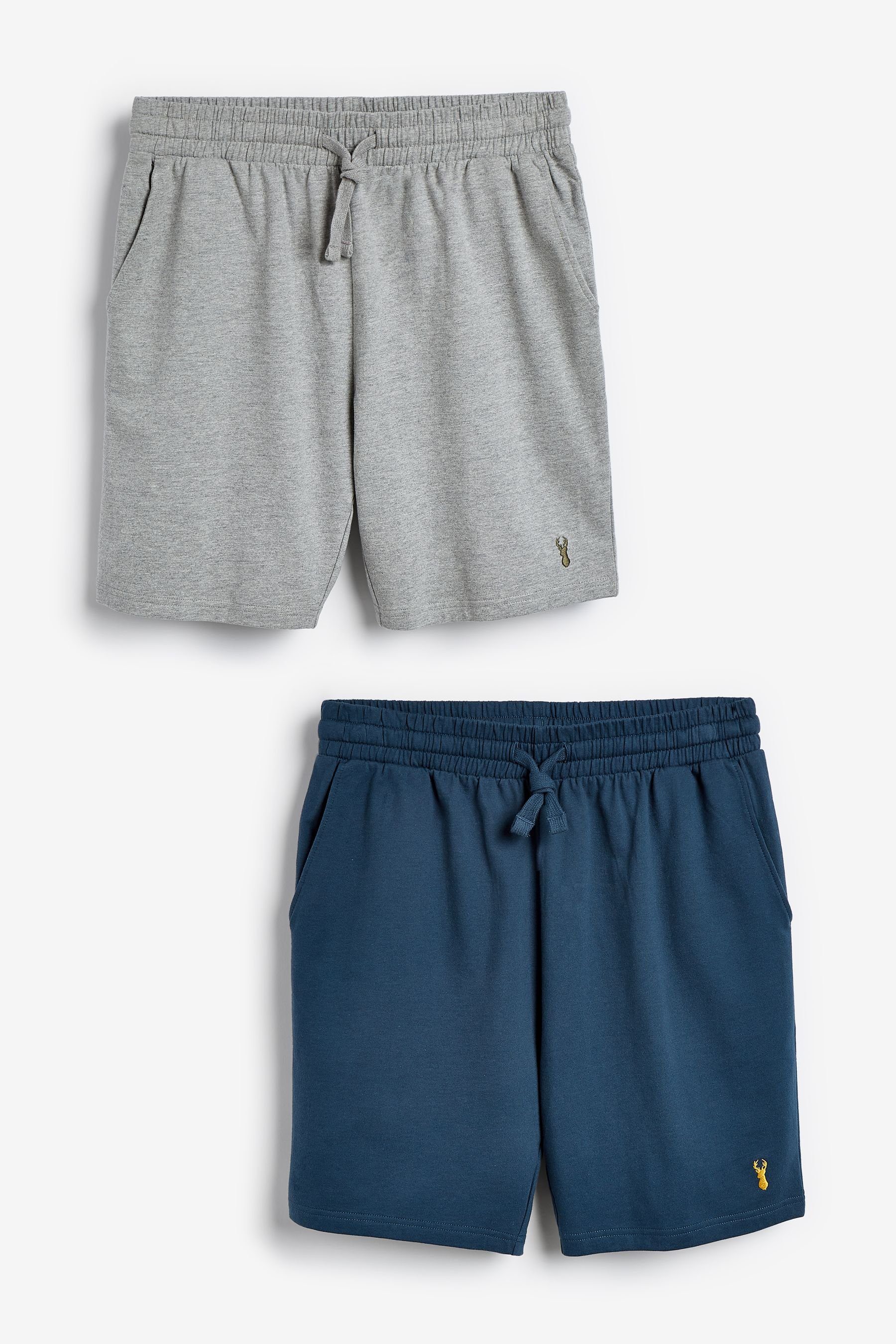 Next Schlafshorts Leichte Shorts, 2er-Pack (2-tlg) Blue/Grey