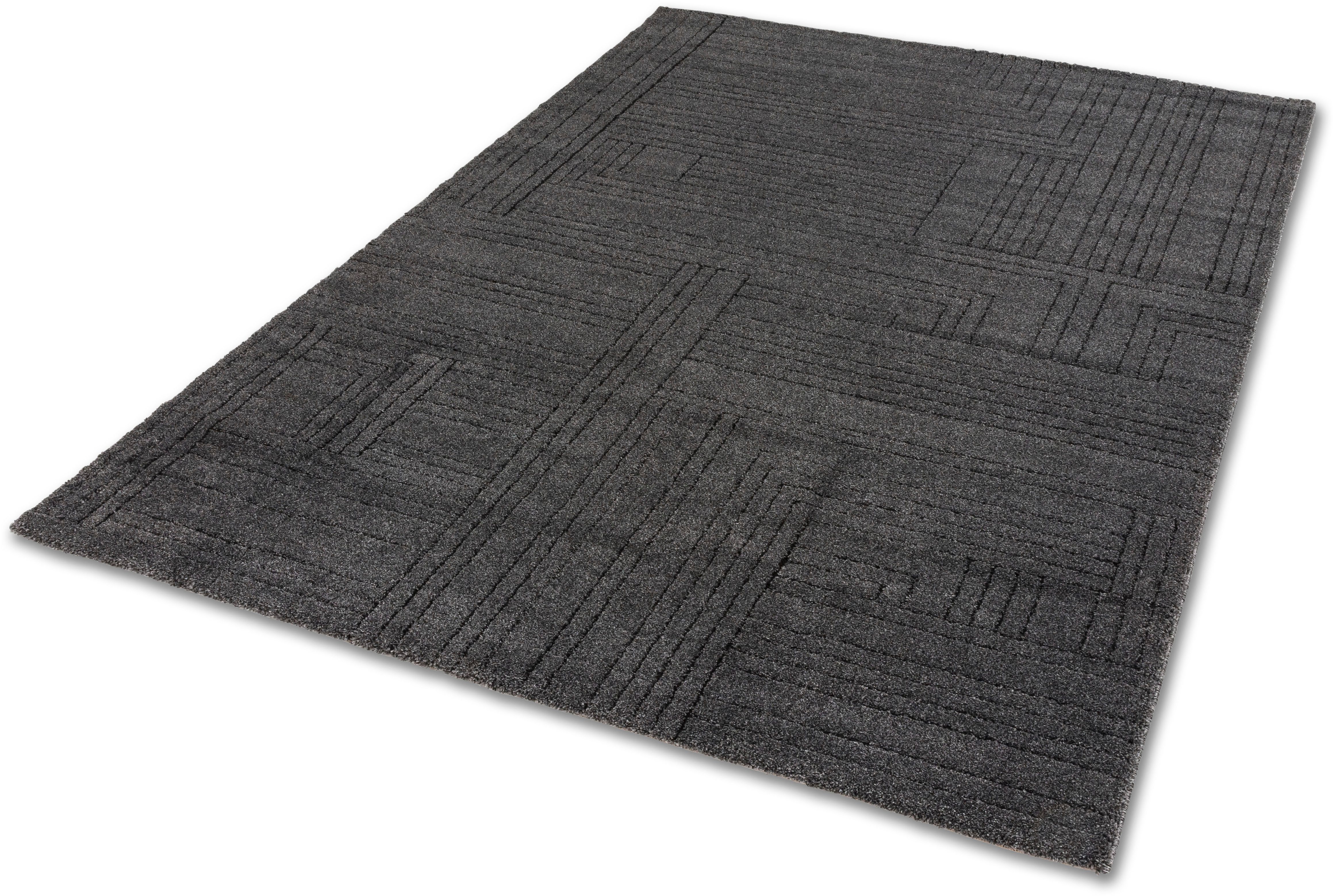 SCHÖNER WOHNEN-Kollektion Teppich Pure 6317-242, rechteckig, Höhe: 22 mm, Kurzflor, Hoch Tief Struktur, Wohnzimmer, Schöner Wohnen Kollektion