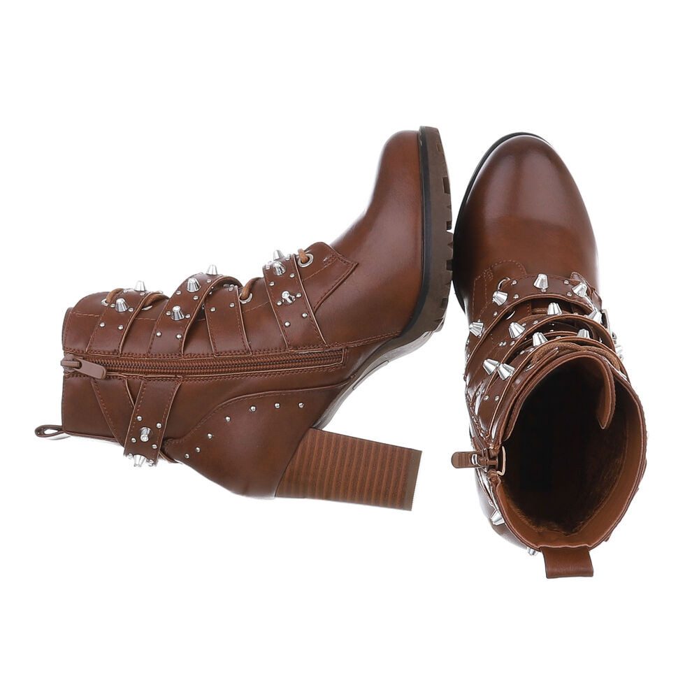 Ital-Design Damen Schnürschuhe Biker Westernstiefelette (87417794) Blockabs günstig online kaufen