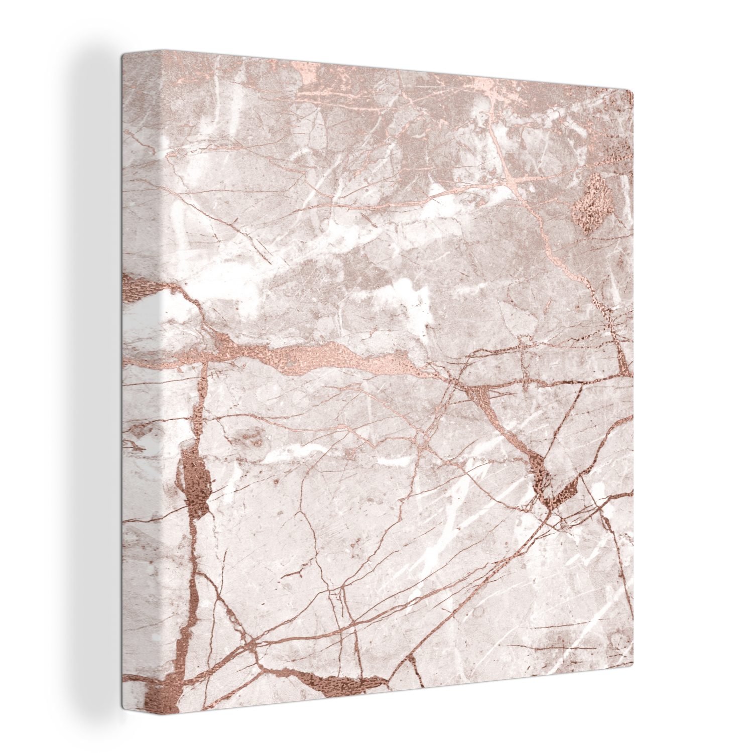 OneMillionCanvasses® Leinwandbild Marmor - Altrosa - günstig online kaufen