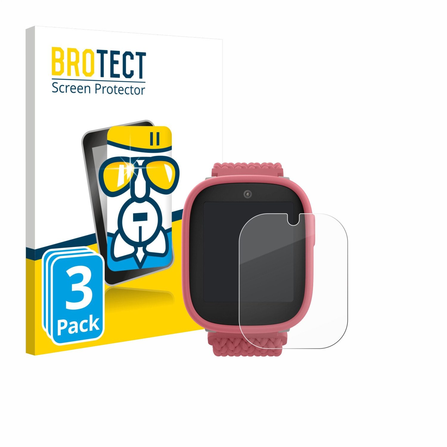 BROTECT Displayschutzglas Folie für Xplora X6 Play 2025 (2. Generation), 3 Stück, Schutzfolie Glas Panzer Display Schutz klar