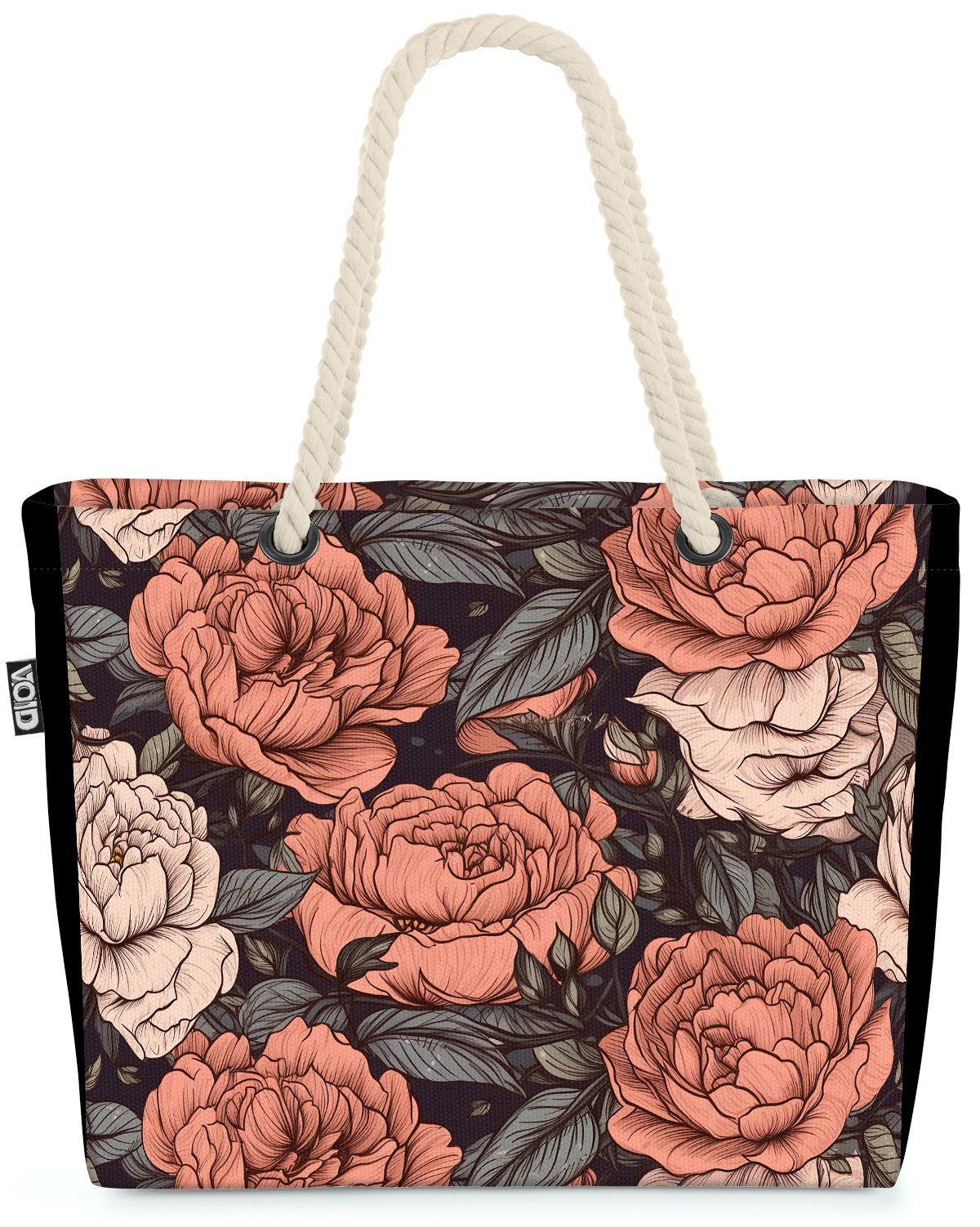 VOID Strandtasche (1-tlg), Rosen Rosenblätter rosen blumen rosa geblümt Gemälde blüten blumenstr