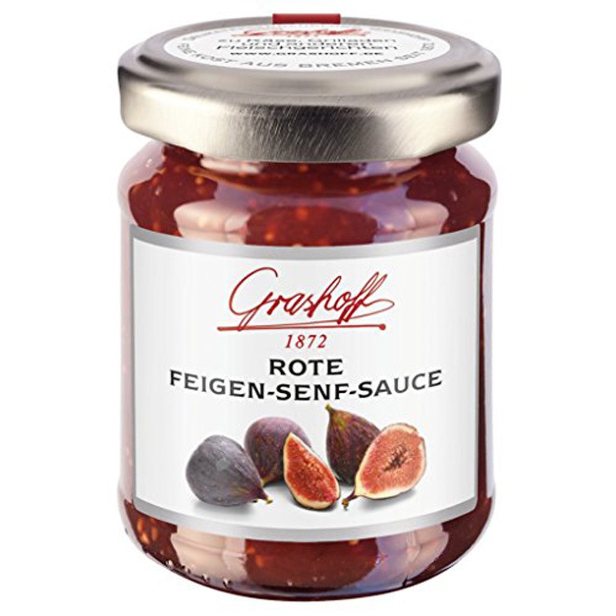 Grashoff Saucen, Grashoff Rote Feigen Senf Sauce fruchtig pikante Grillsauce 125ml