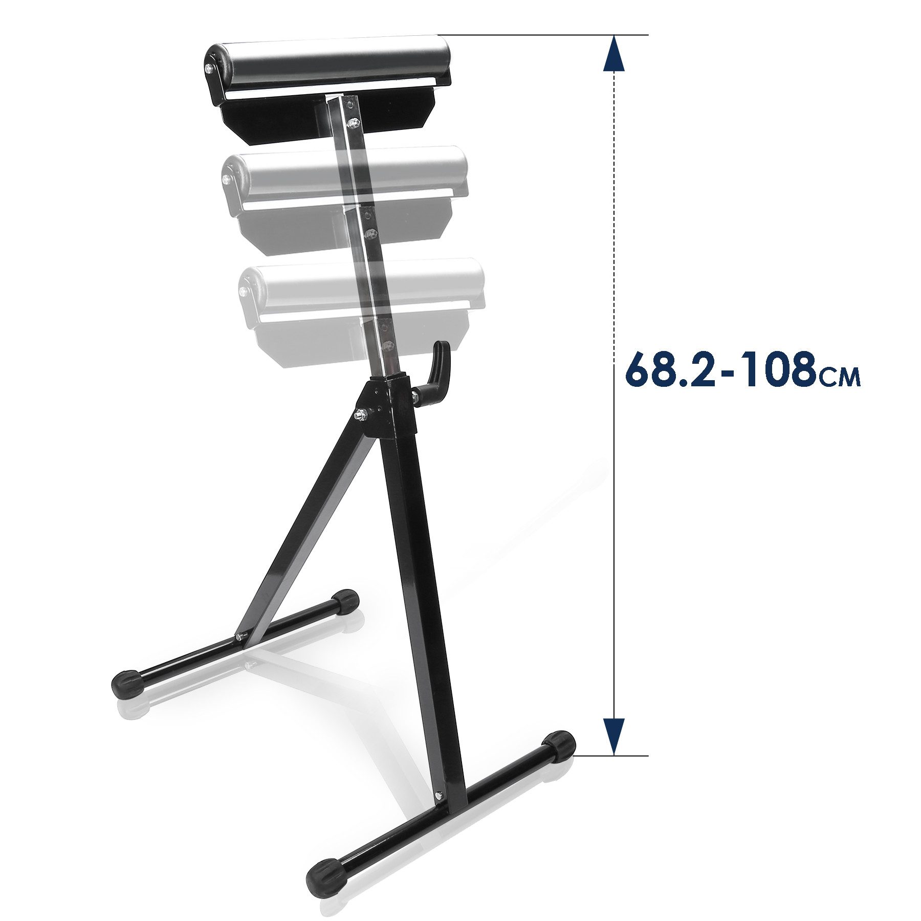 Clanmacy Unterstellbock Rollenbock 2er Set, höhenverstellbar, klappbar, 60 kg, für Werkstatt, 60 kg max. Belastbarkeit, (2-St), höhenverstellbar, klappbar, mit Rollenauflage, 60 kg Tragkraft