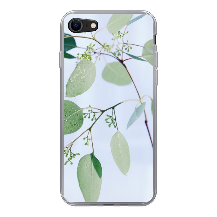 MuchoWow Handyhülle Eukalyptuszweige mit Blättern Handyhülle Apple iPhone 8 Smartphone-Bumper Print Handy Schutzhülle
