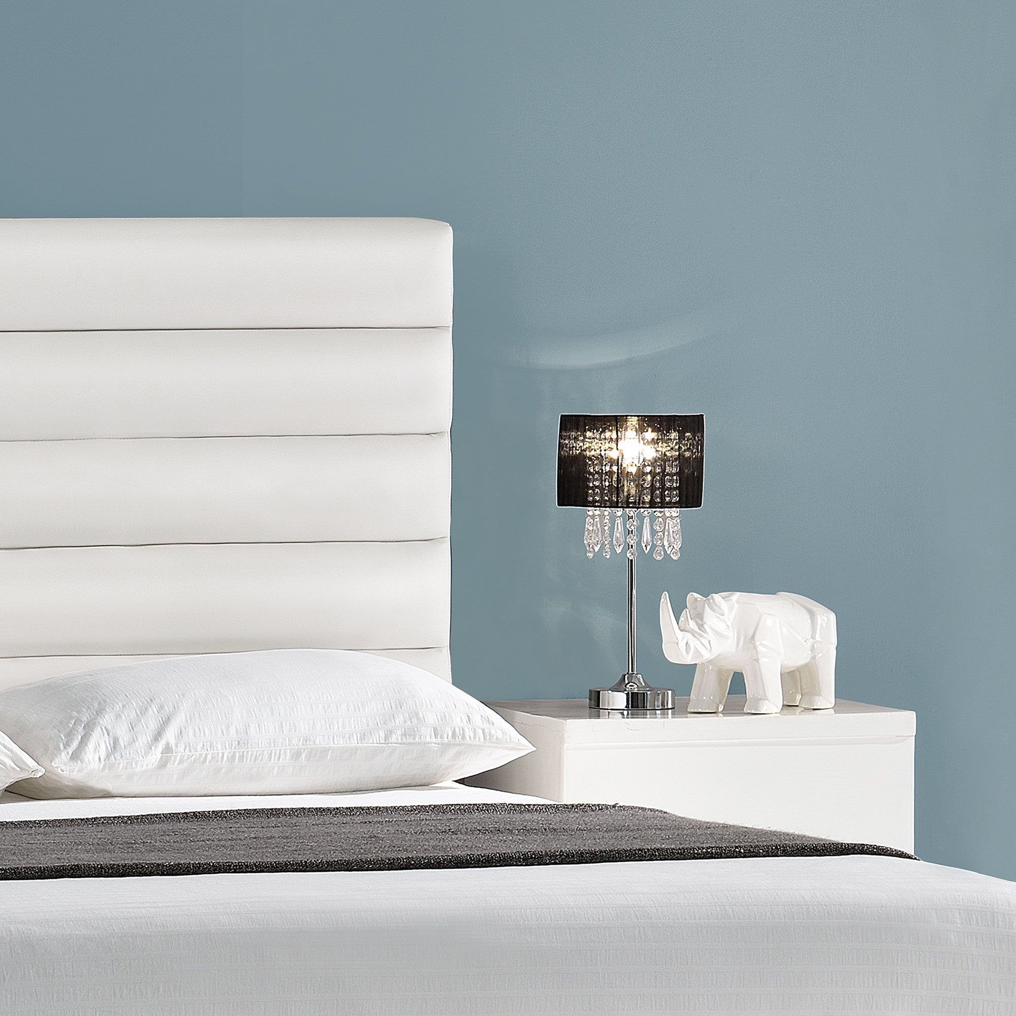 lux.pro Tischleuchte, ohne Leuchtmittel, »Bellevue« Schwarz mit Kristallen - 1x E14