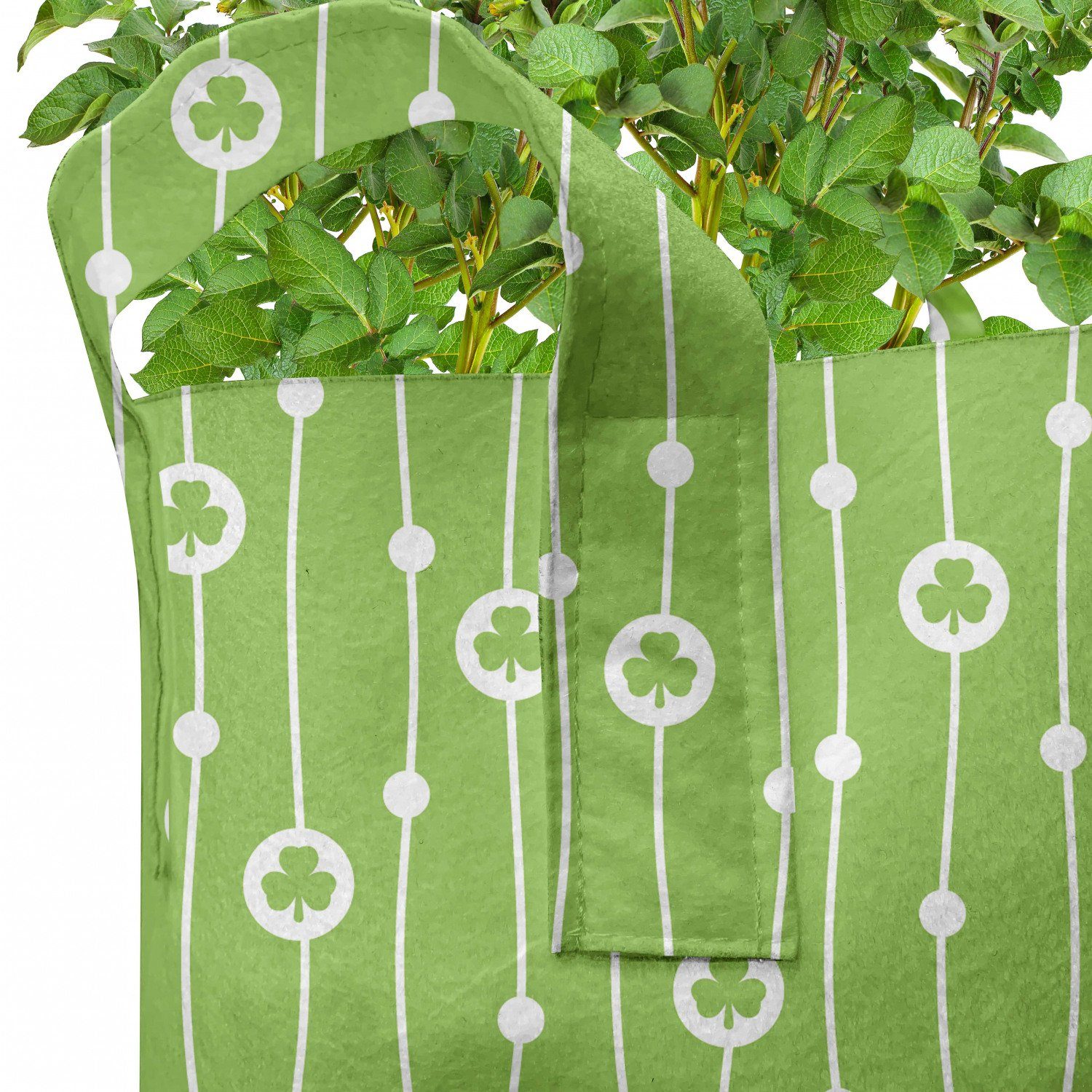 Stofftöpfe gewellte hochleistungsfähig Trifolium für Linien mit Pflanzkübel Abakuhaus irisch Pflanzen, Griffen