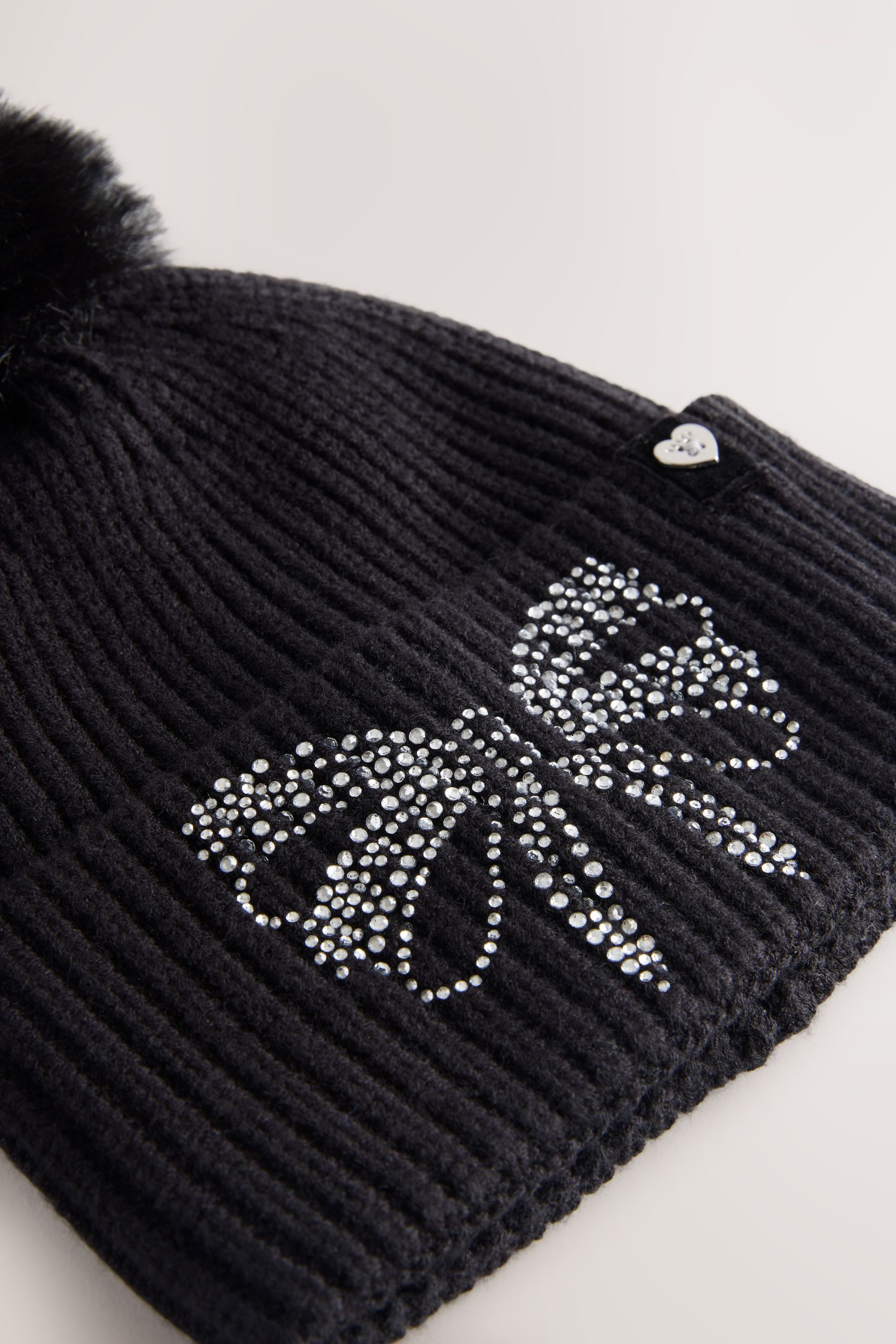 Baker by Ted Baker Bommelmütze Baker by Ted Baker Strass-Bommelmütze + Handschuhe (2-St)