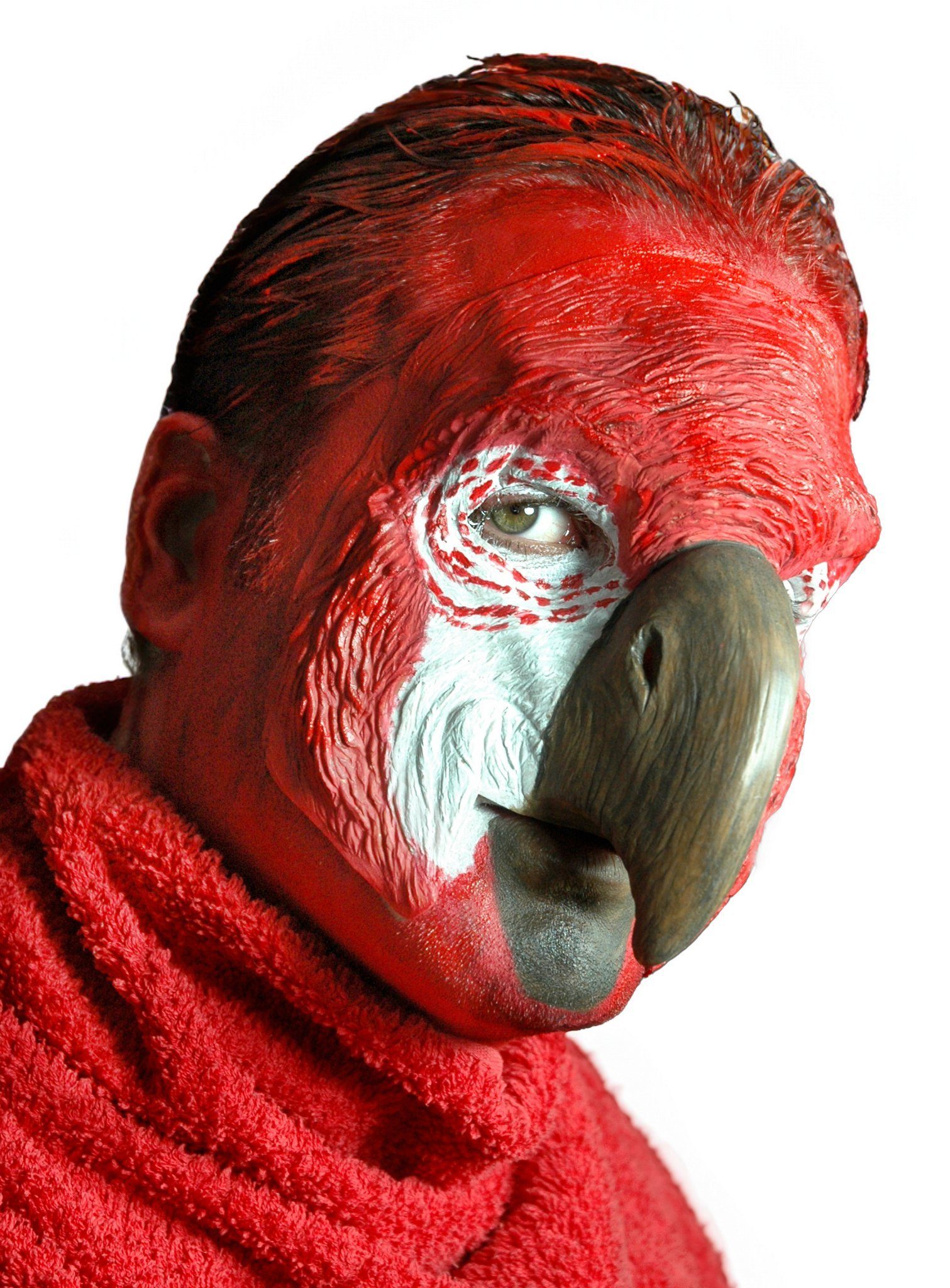 Wizardo Verkleidungsmaske Papageienmaske zum Ankleben, Du wolltest schon immer hoch hinaus? Probier's mit der Papageienmaske