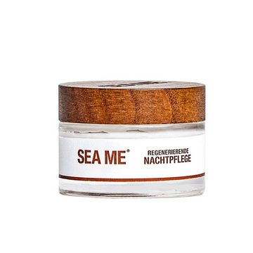 SEA ME Nachtcreme, vegan, im Mehrweg-Glas, mit Q10 und Sheabutter, 50ml, 50ml Glastiegel