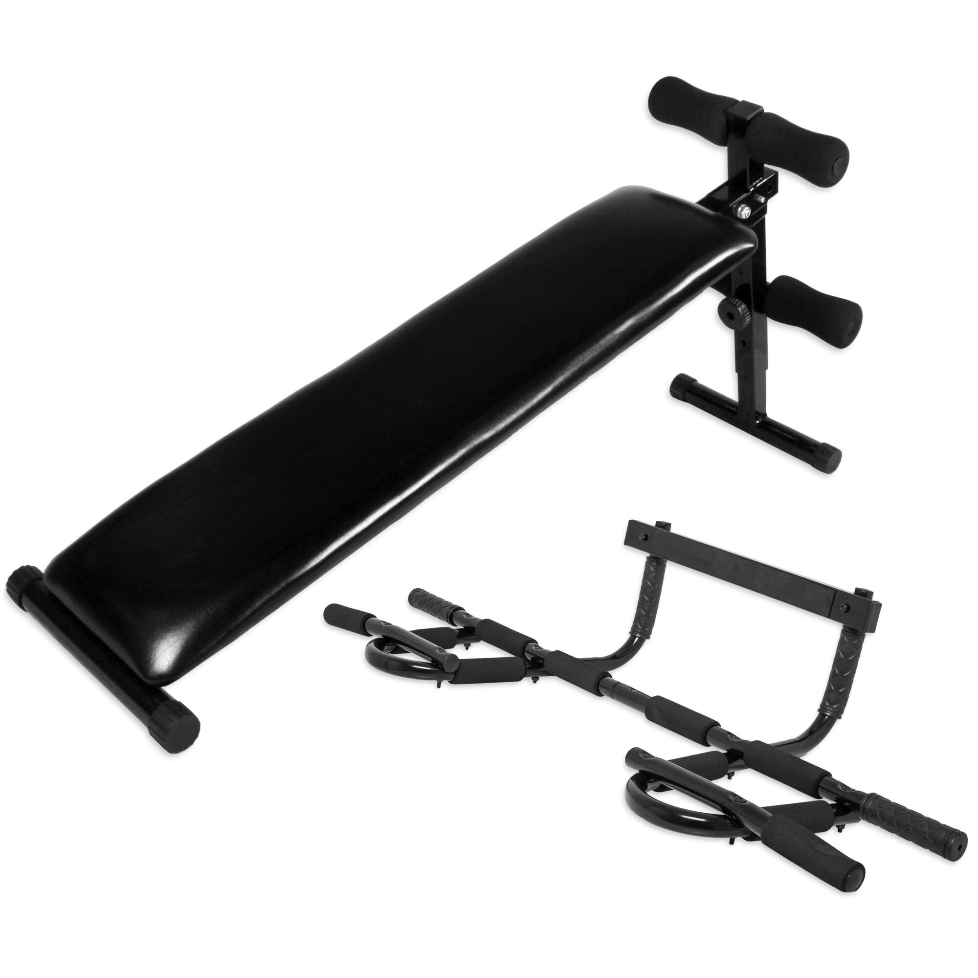 Bauchmuskelmaschine Sit Up Bank + Multifunktions Pull Up Bar Set
