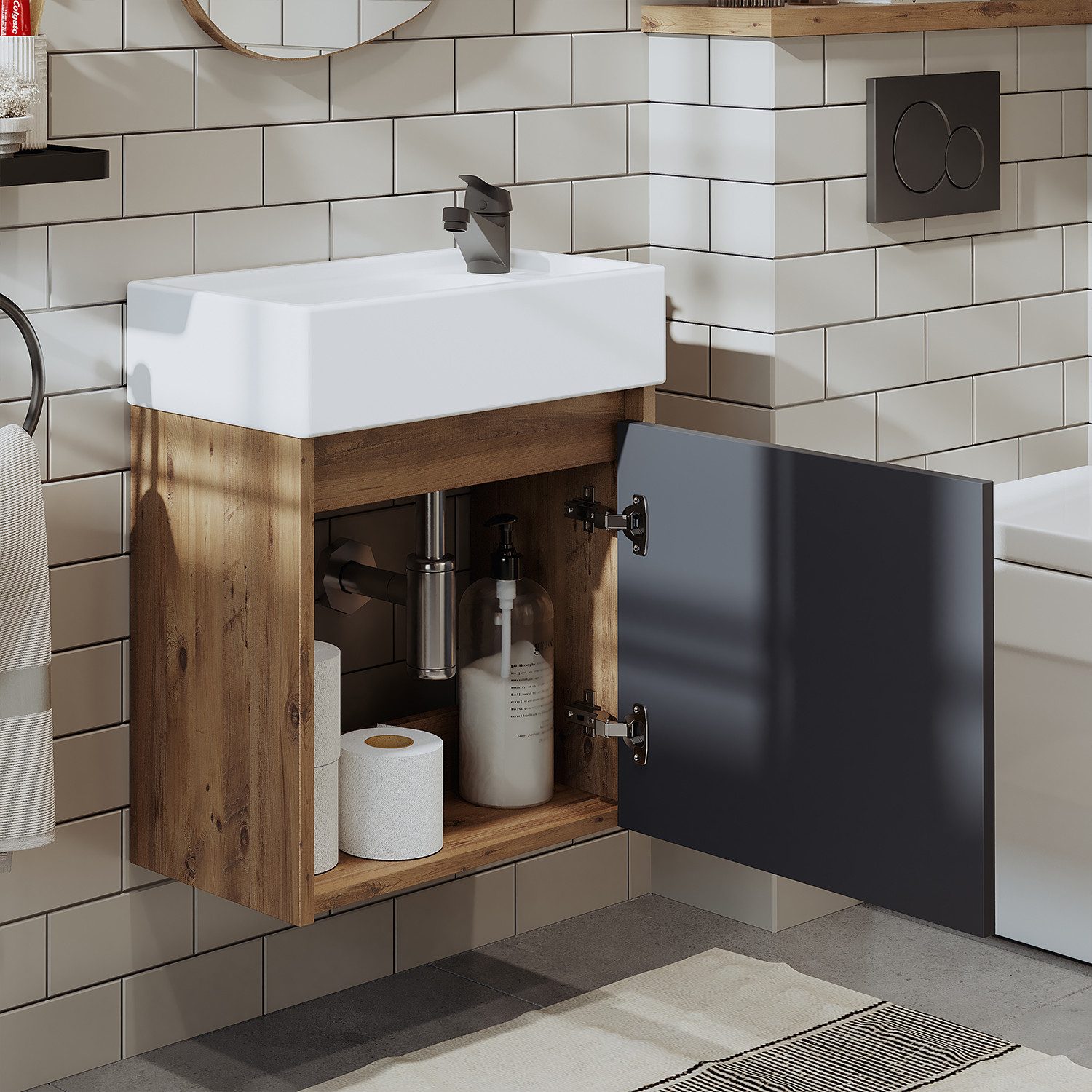 Roomart Badmöbel-Set MINI 50, (Komplett-Set für günstig online kaufen