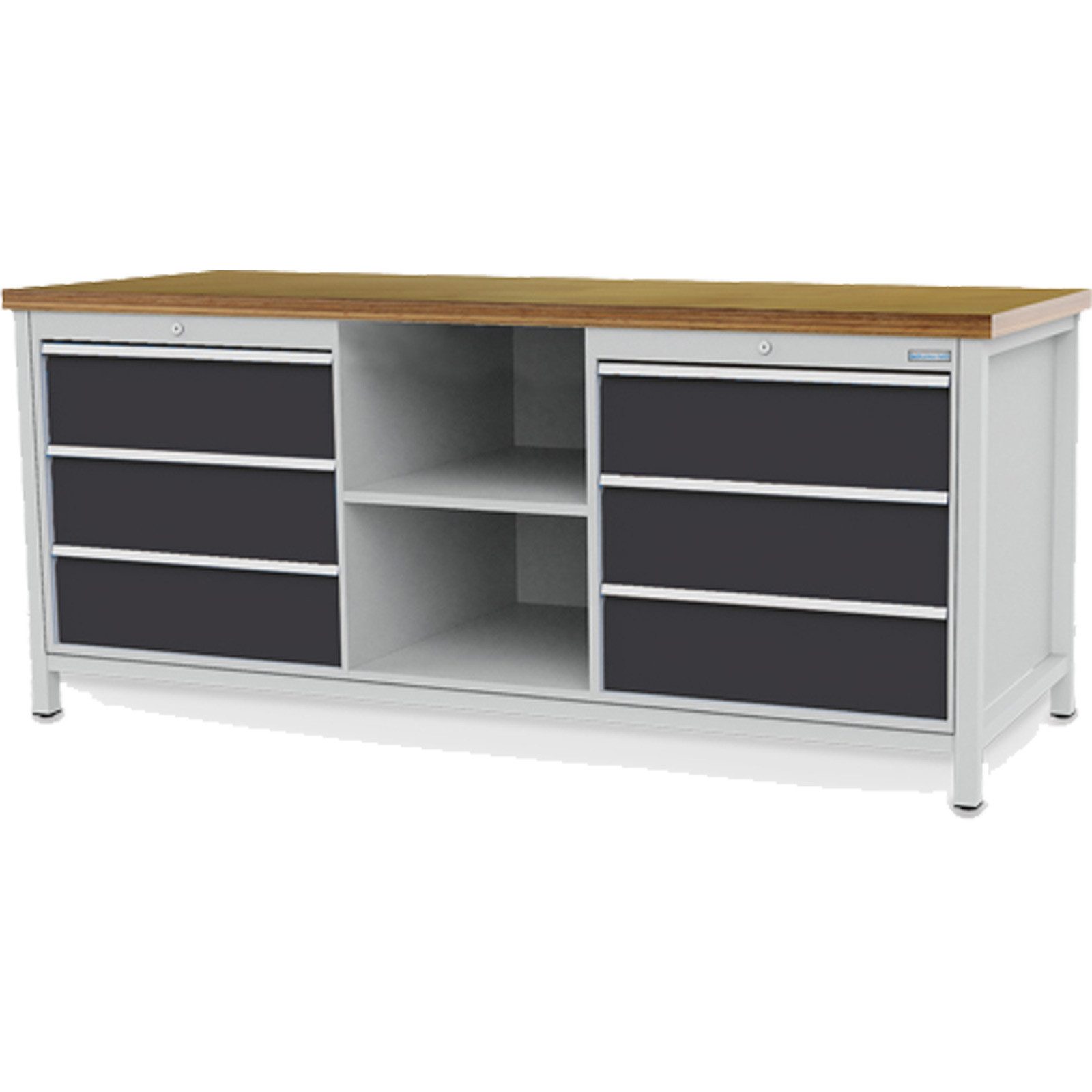 BEDRUNKA+HIRTH Werkbank Bedrunka+Hirth Kastenwerkbank Breite 2.000 mm R 24-24 6x Schublad...