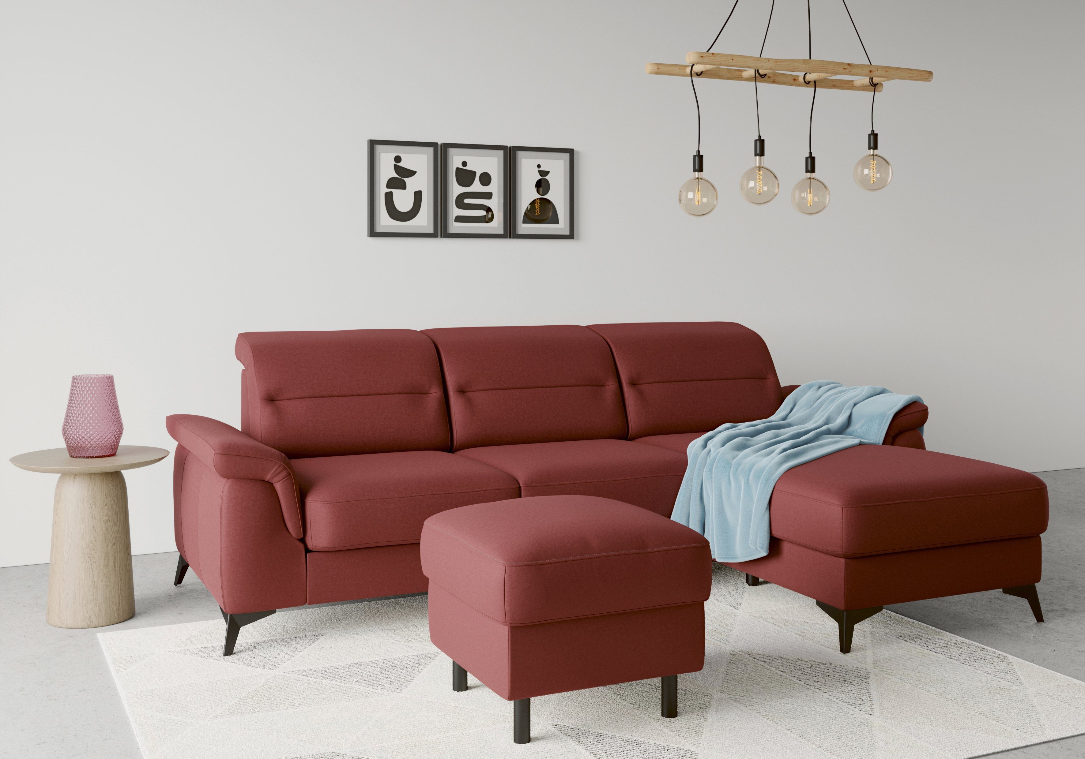 sit&more Ecksofa Sinatra, mit und mit Armteilfunktion Kopfteilverstellung Recamiere, optional