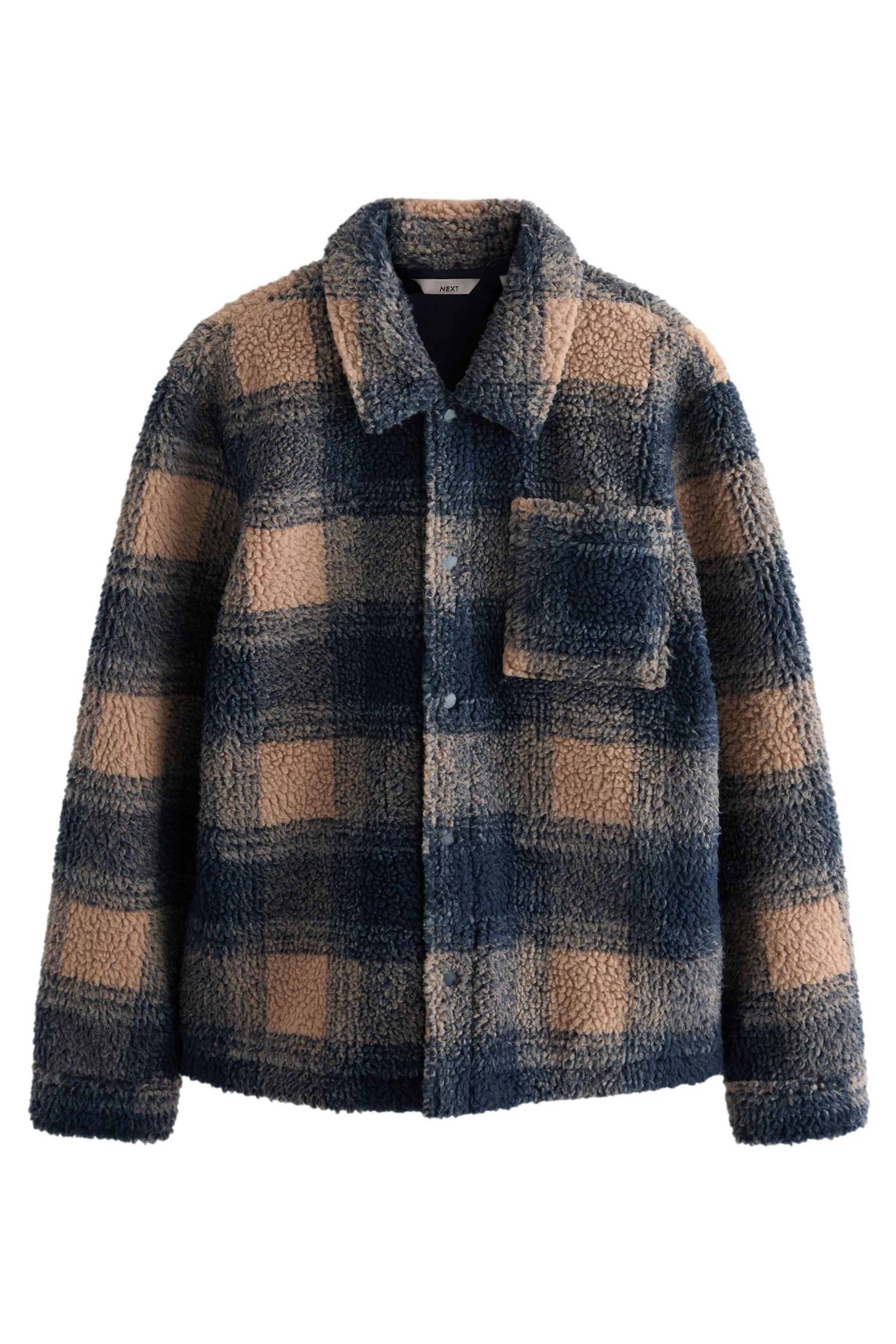 Fleecejacke Fleece-Hemdjacke mit Print