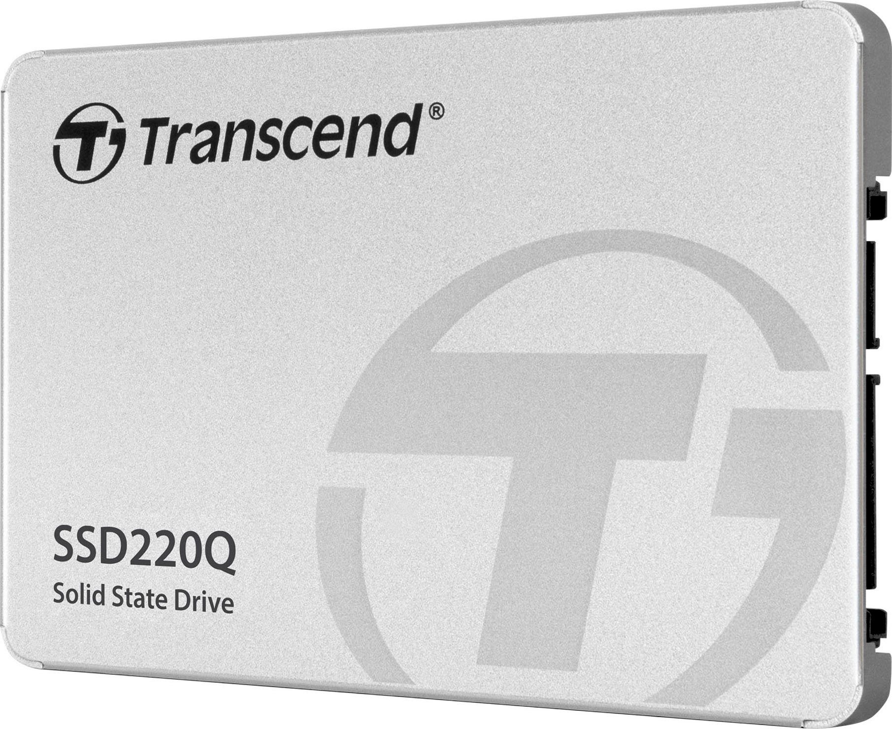 SSD MB/S Lesegeschwindigkeit, 550 interne Transcend SSD220Q TB) 500 (2 500 Schreibgeschwindigkeit, MB/s MB/S 2,5\