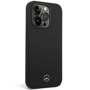 Mercedes Handyhülle Case iPhone 14 Pro Silikon schwarz MagSafe kompatibel 6,1 Zoll, Kantenschutz