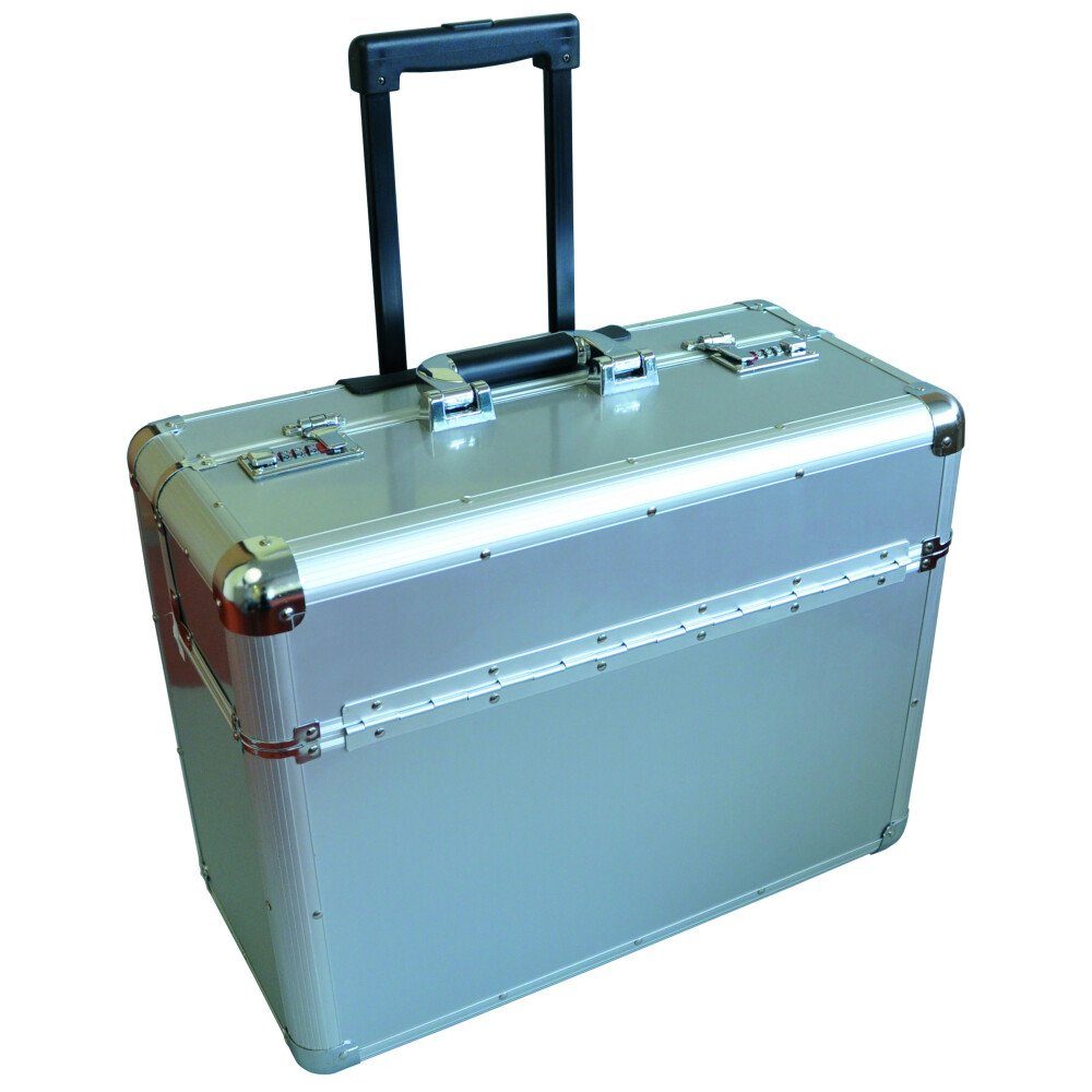 MONOLITH Businesstasche Pilotenkoffer mit Rollen (Trolley) - Alu - Aluminium  Body (1-tlg)
