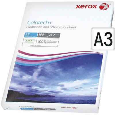 Xerox Farblaser-Druckerpapier Colotech+, Format DIN A3, 160 g/m², 164 CIE, 250 Blatt